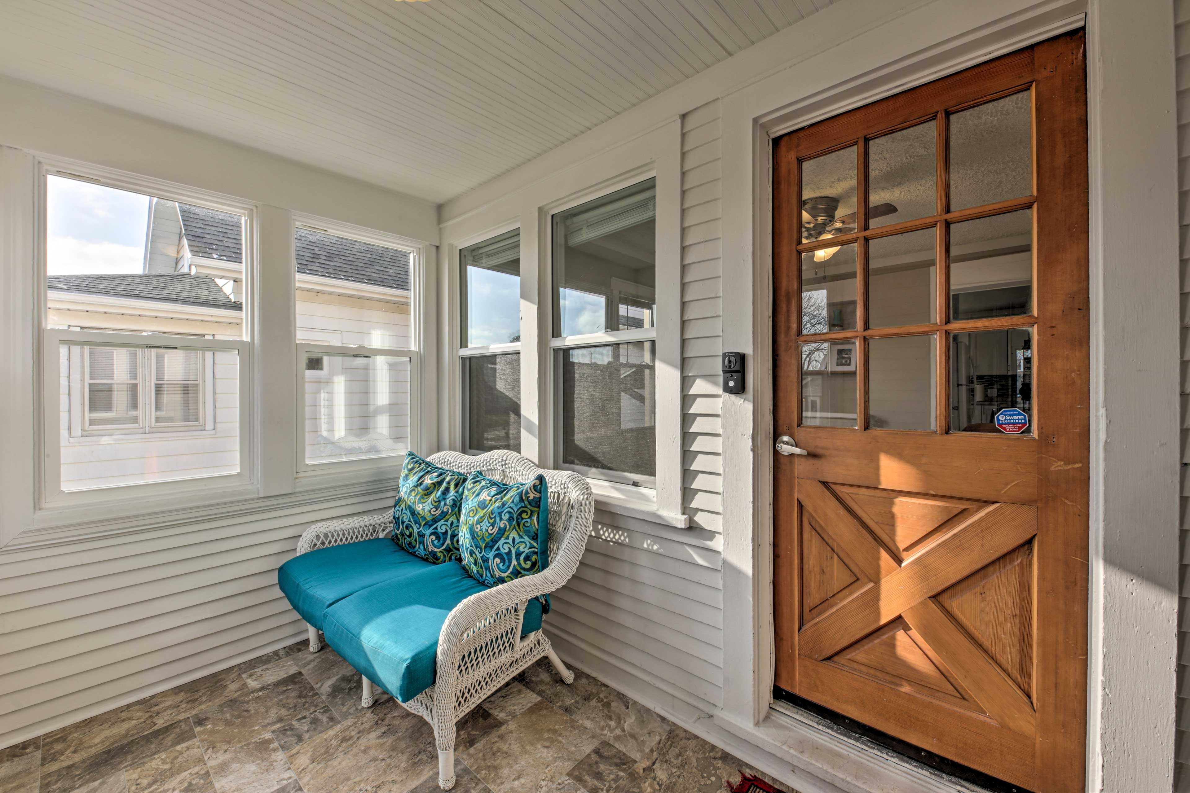 You'll love spending time in the furnished front porch.