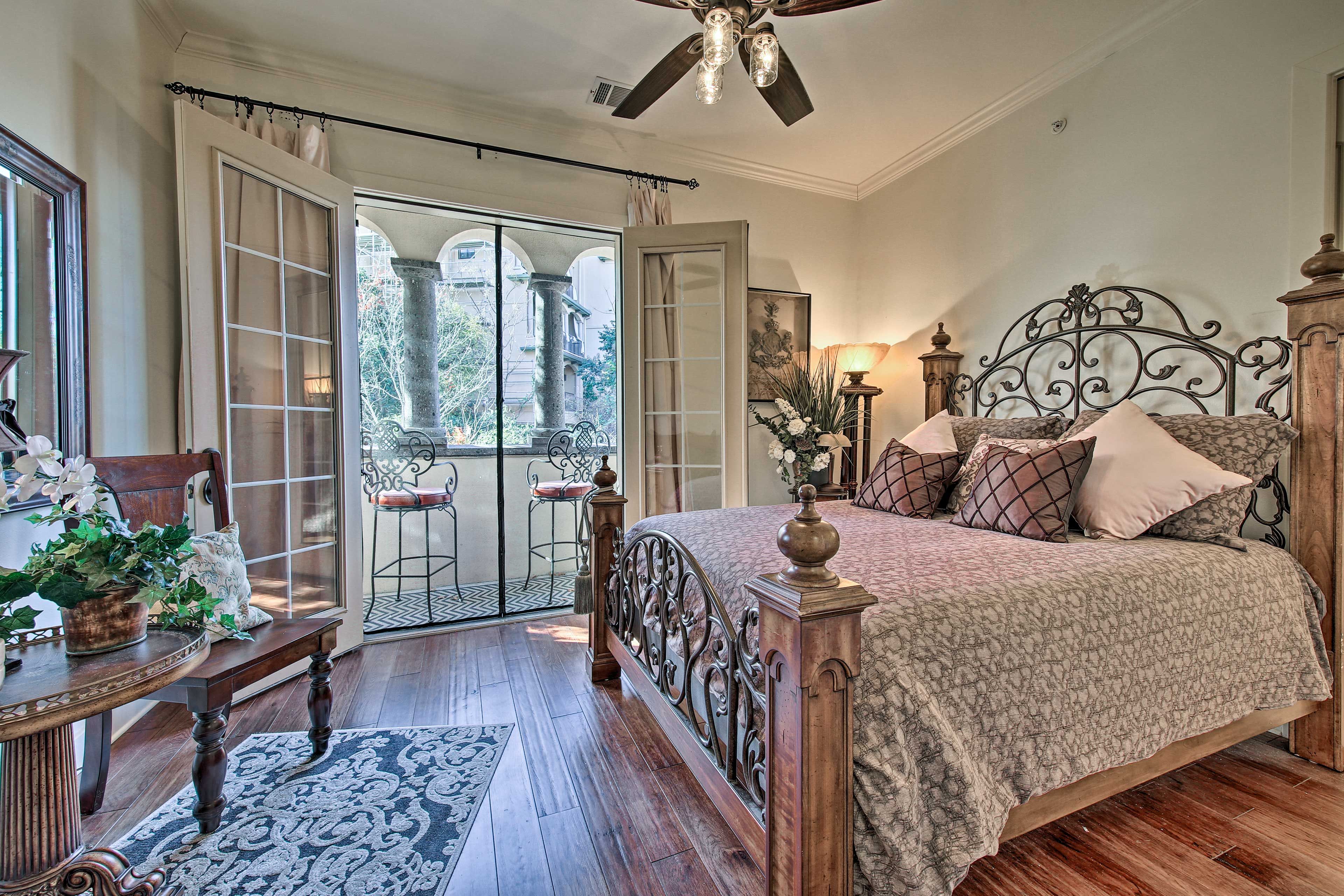 This second bedroom has it's own balcony.