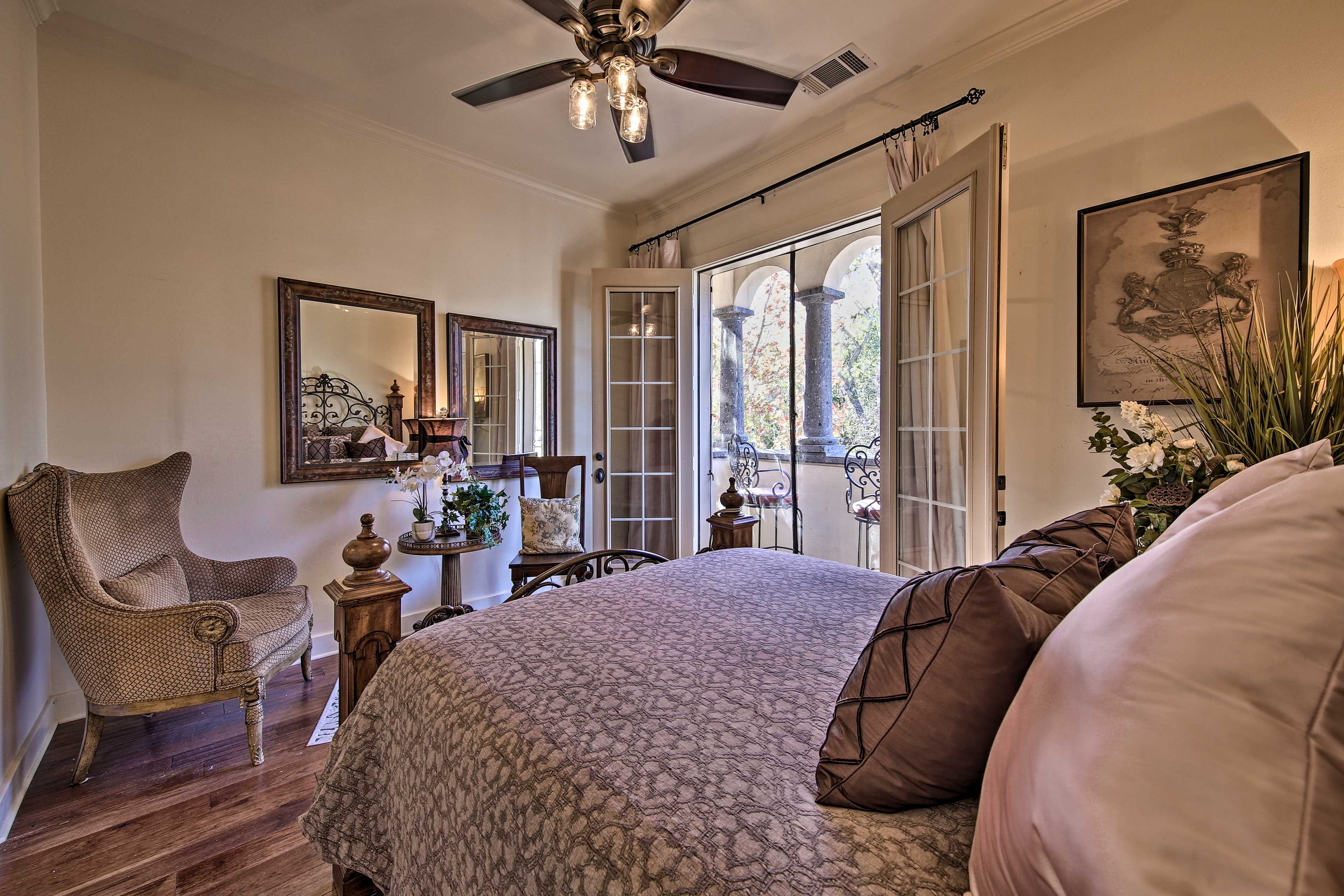 Enjoy a cup of coffee on your private balcony.