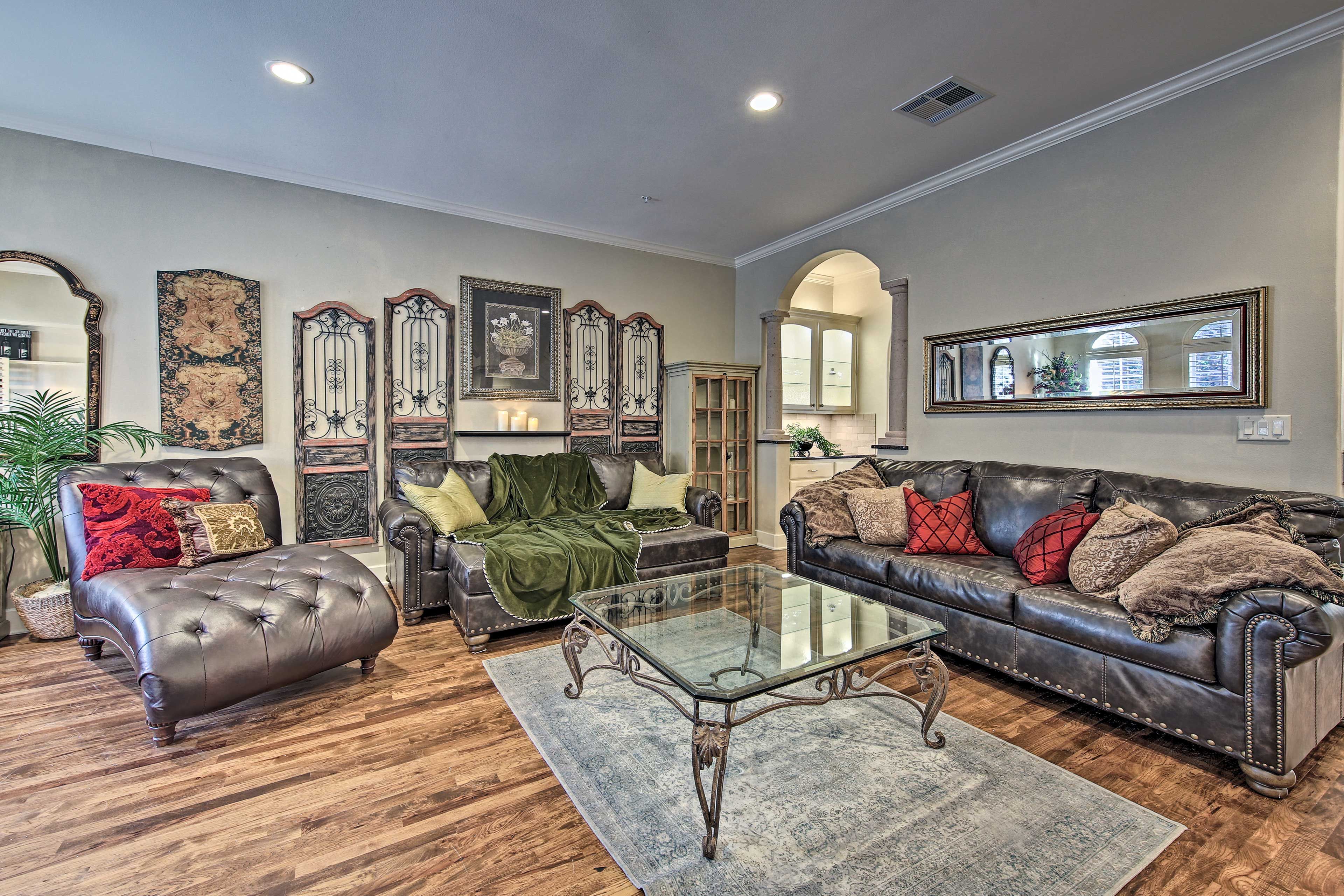 This home features stunning high end interior decor.