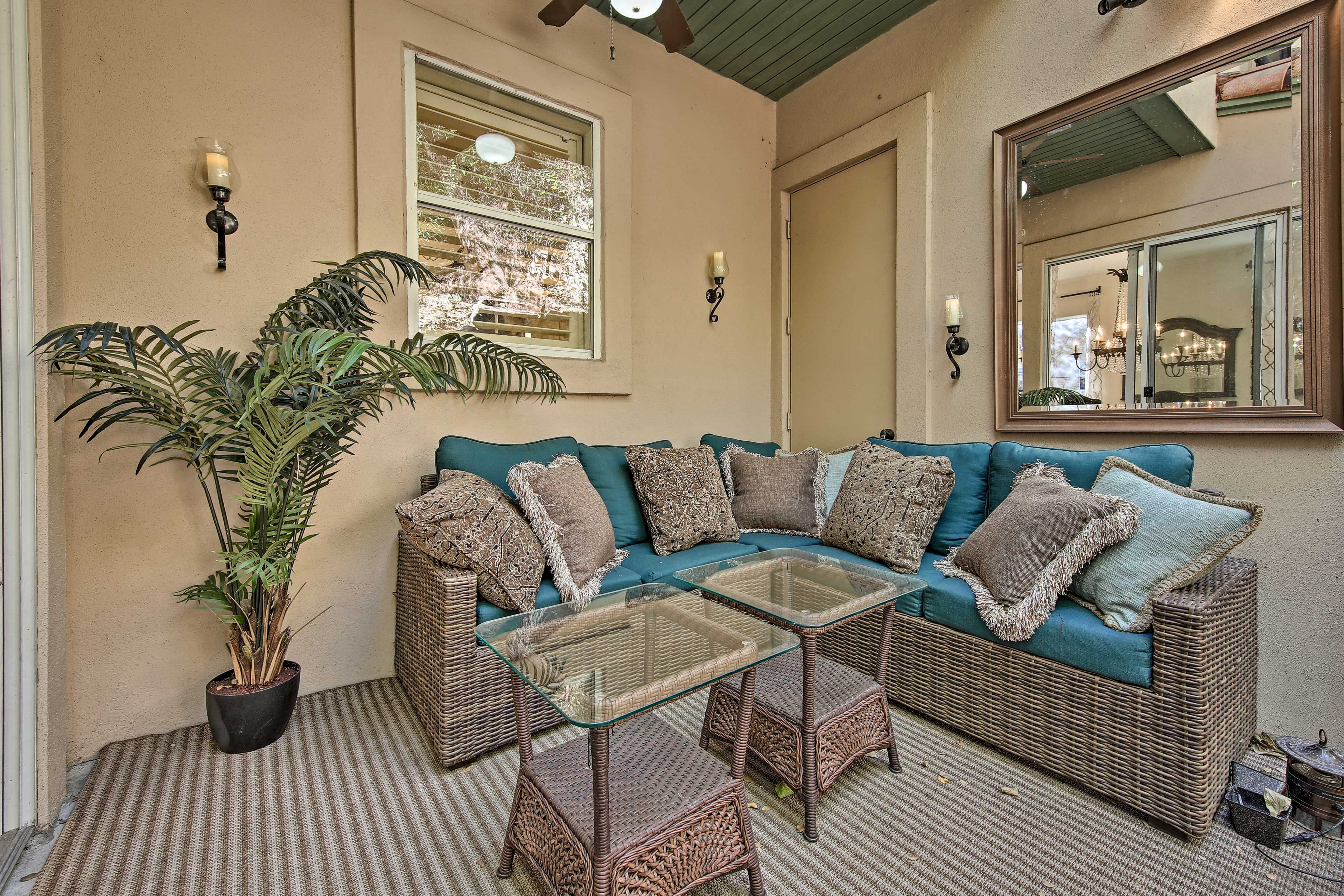 Beat the Austin heat as you enjoy a cup of coffee outside in the early morning!