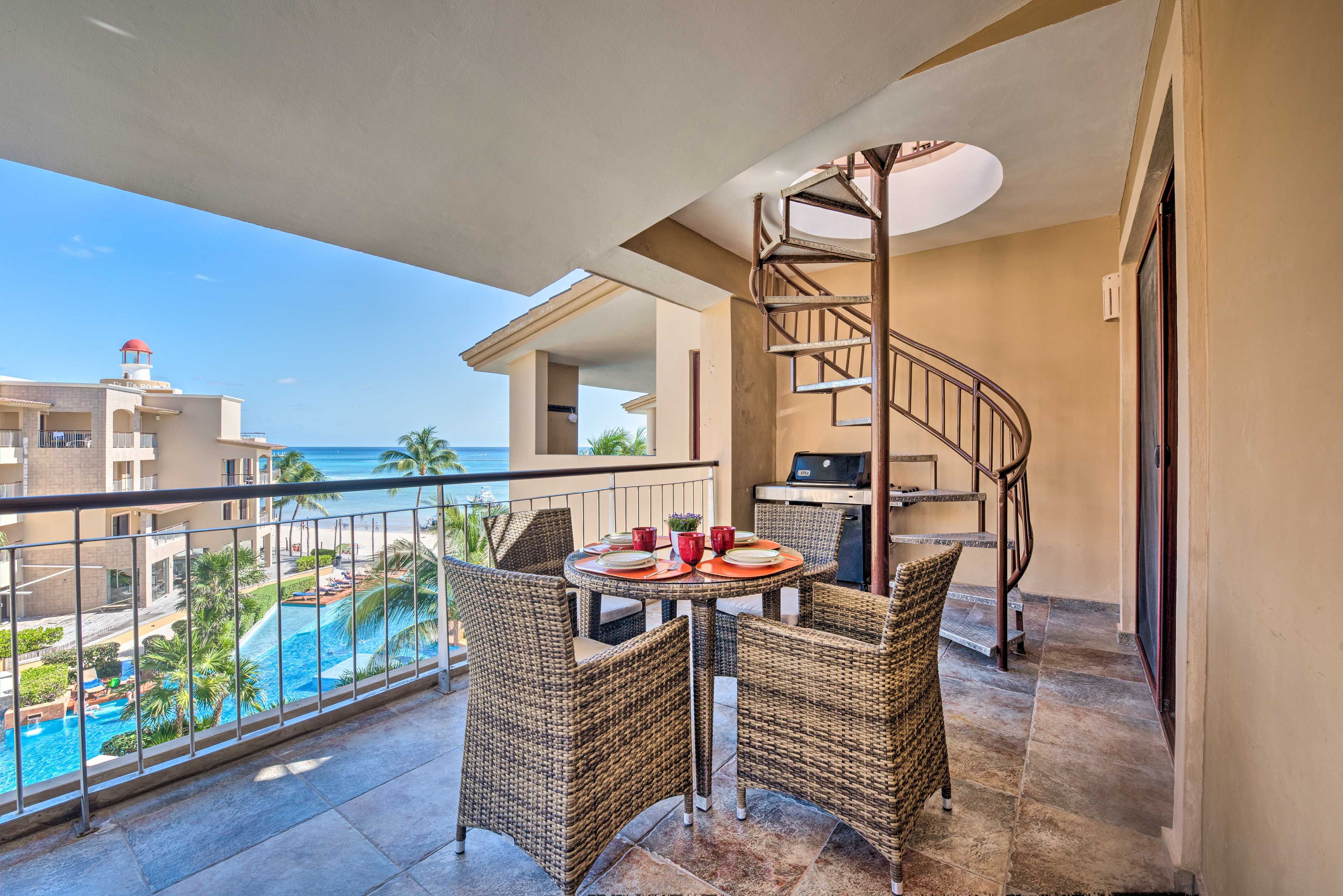 Private Balcony | Outdoor Dining Area | Gas Grill