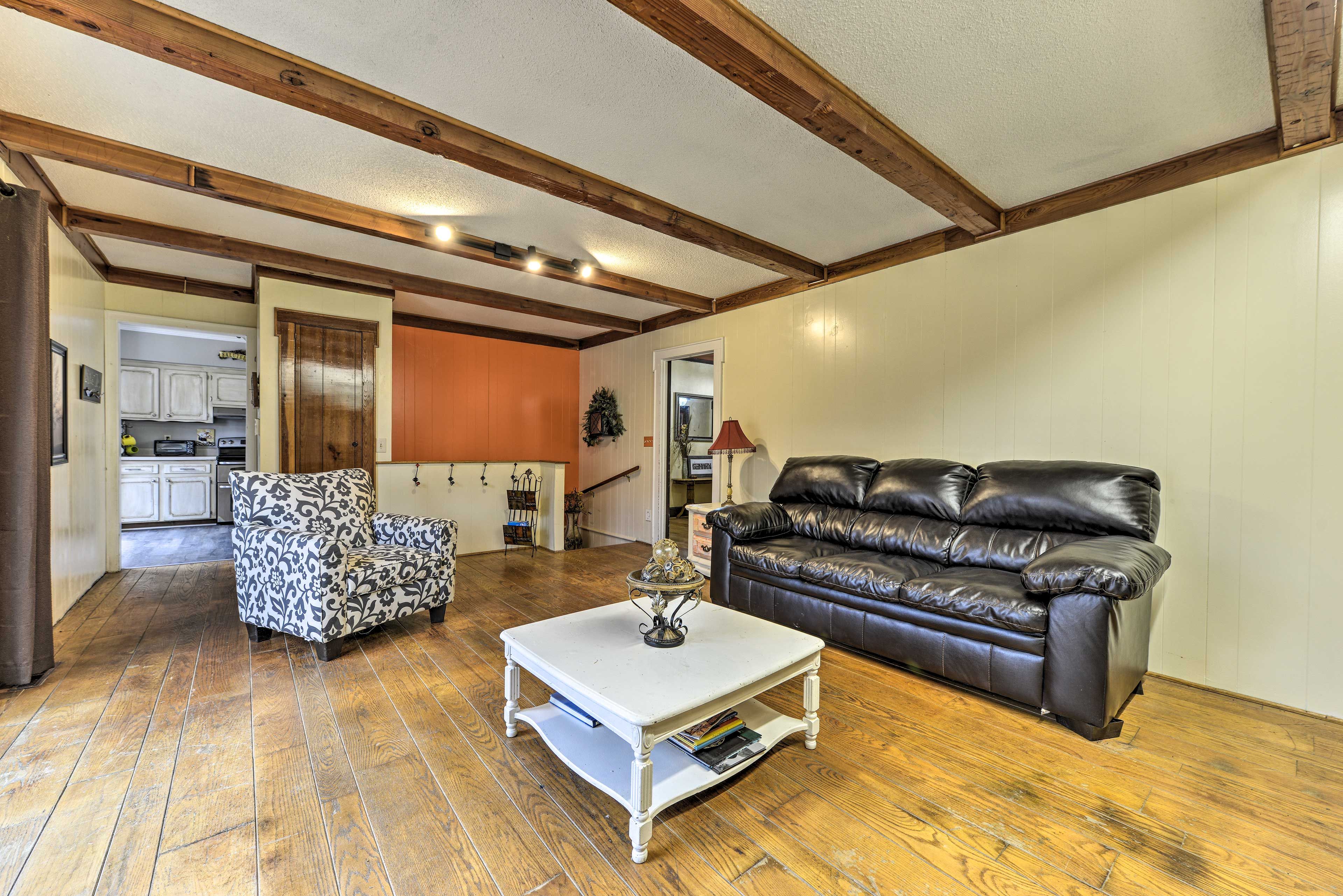 This property features bedrooms on the first floor, ideal for elderly guests.