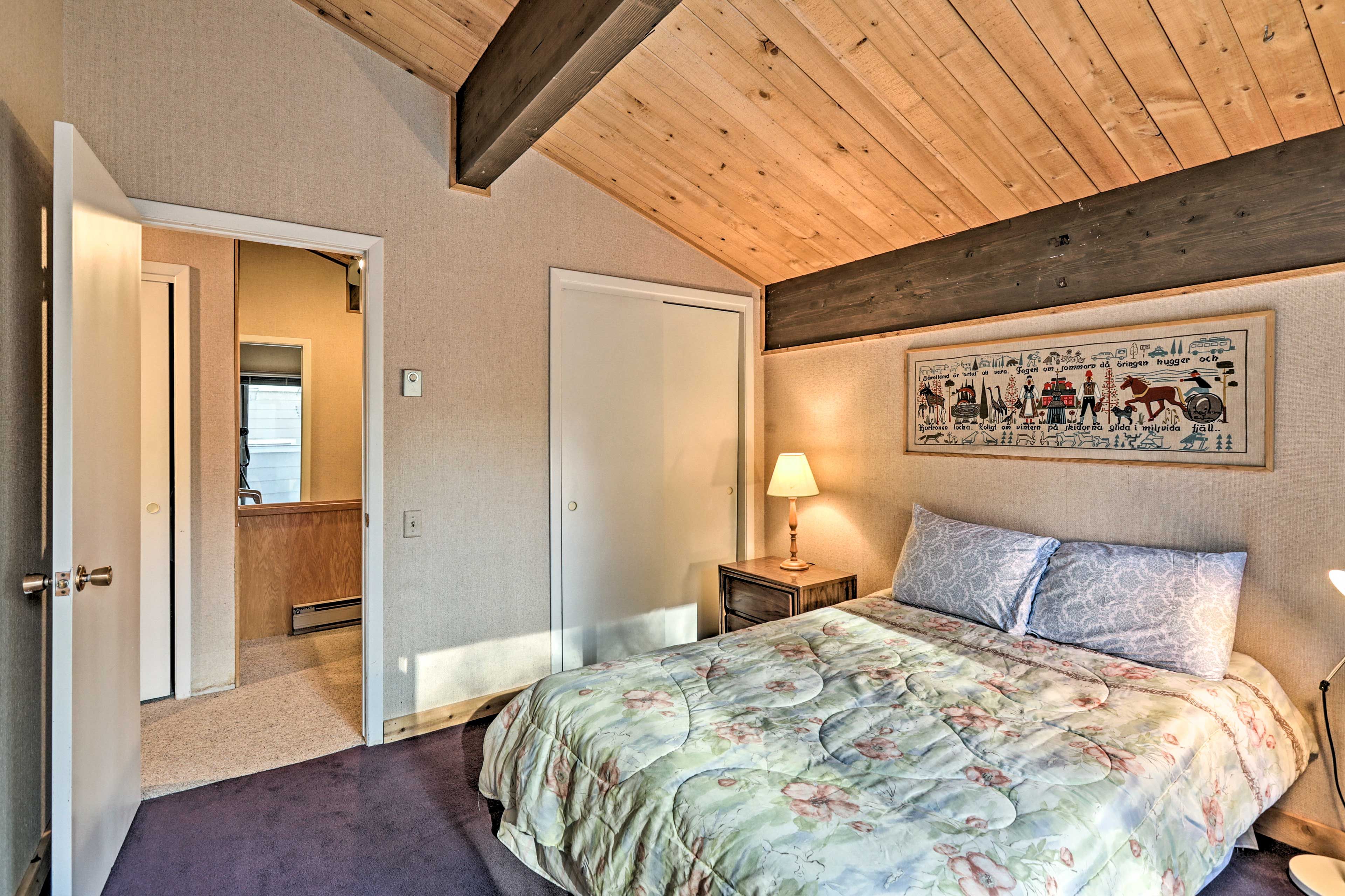 This charming bedroom has room for 2.