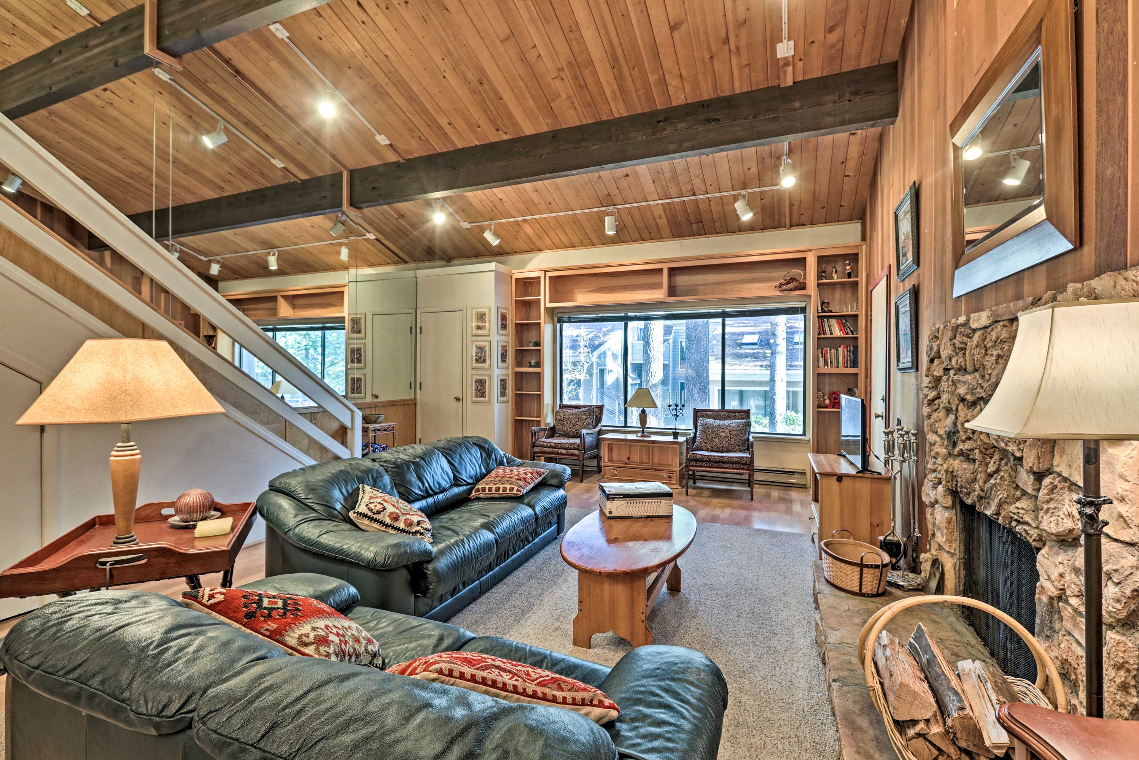 Relax in the townhome's cozy living space.