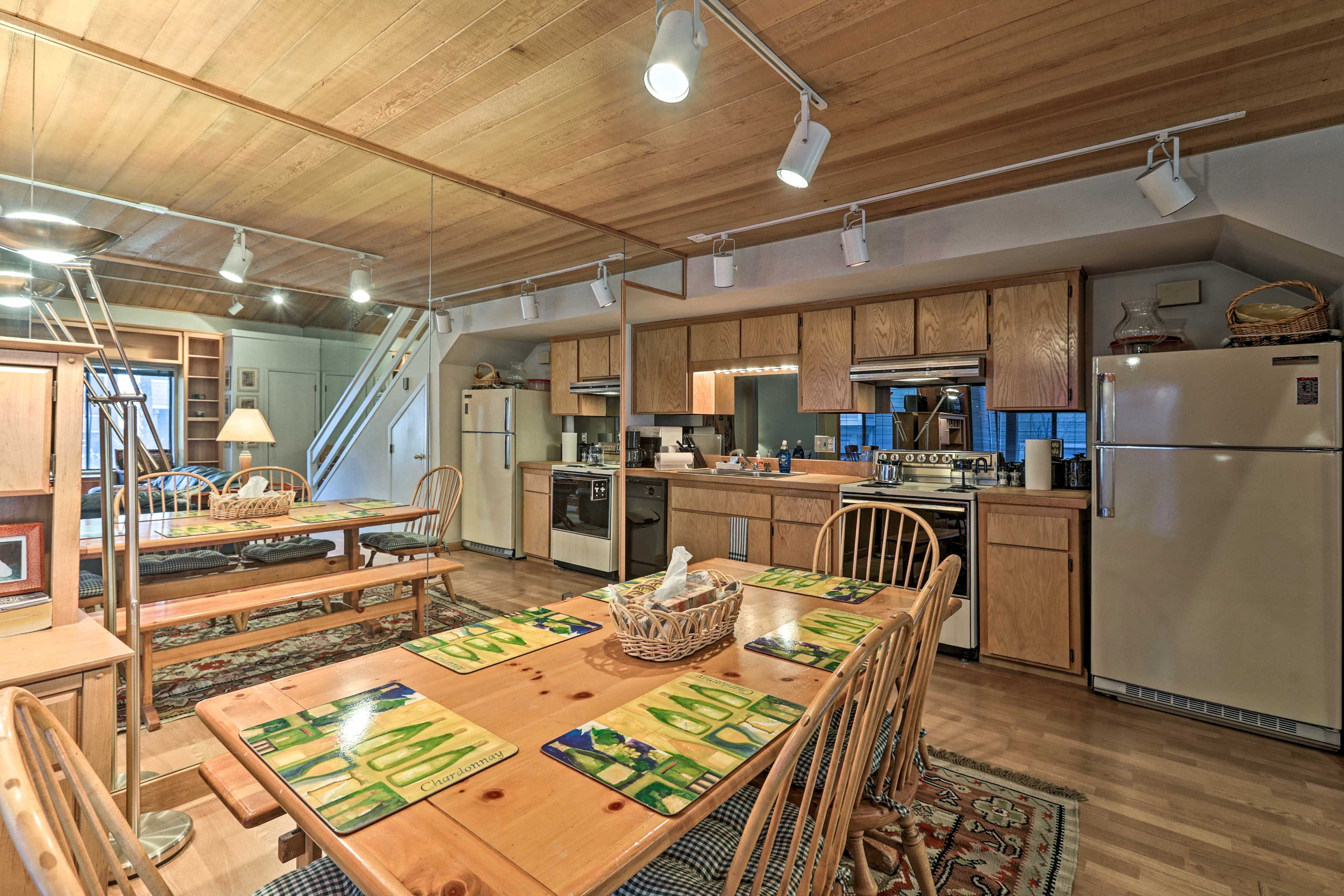 Set the table for a delicious apres-ski dinner.