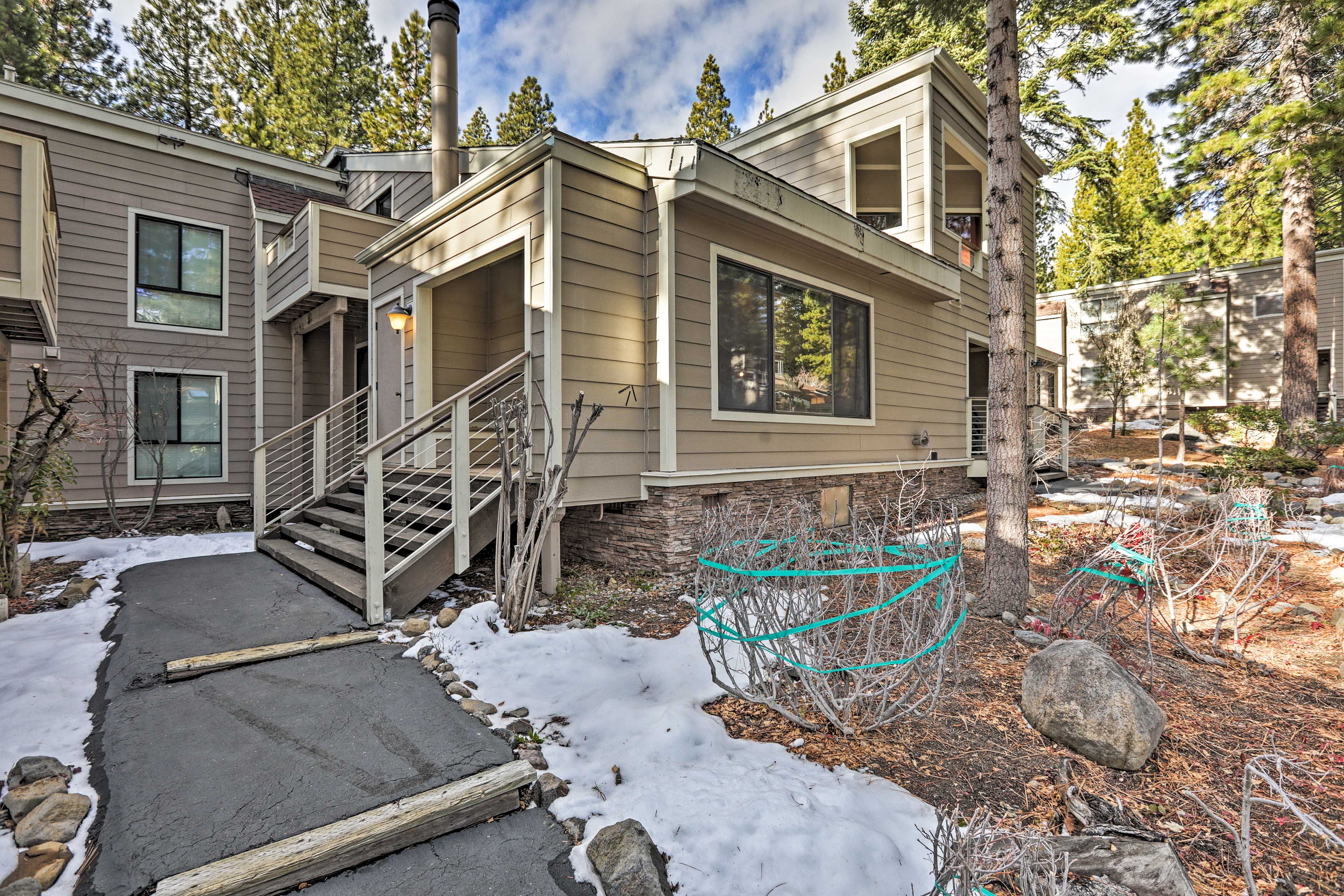 Book this townhome as your quiet retreat for exploring Lake Tahoe.