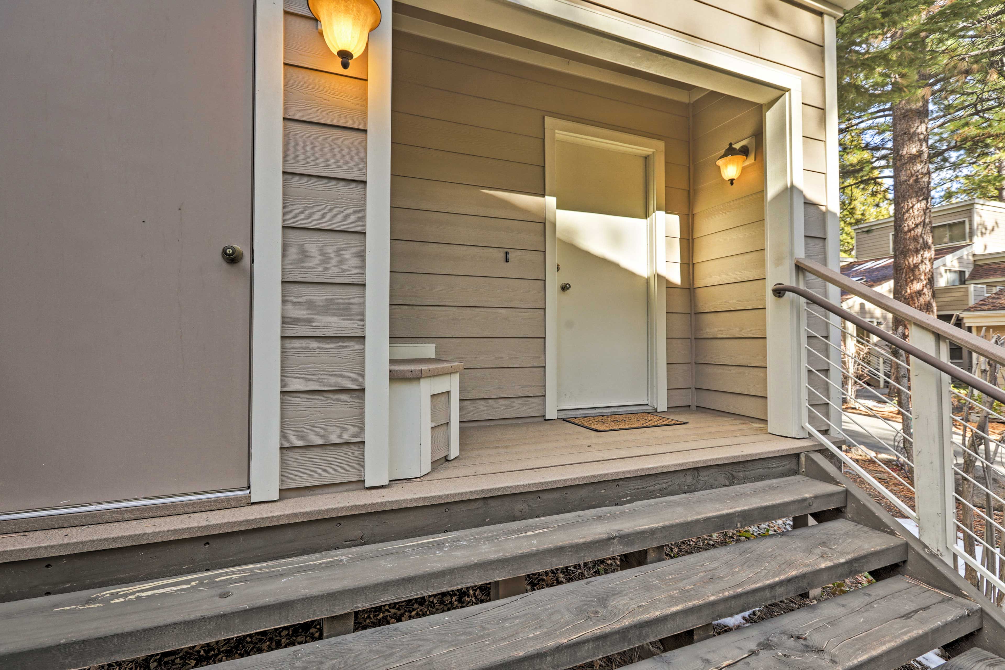 Head upstairs to your cozy home base.