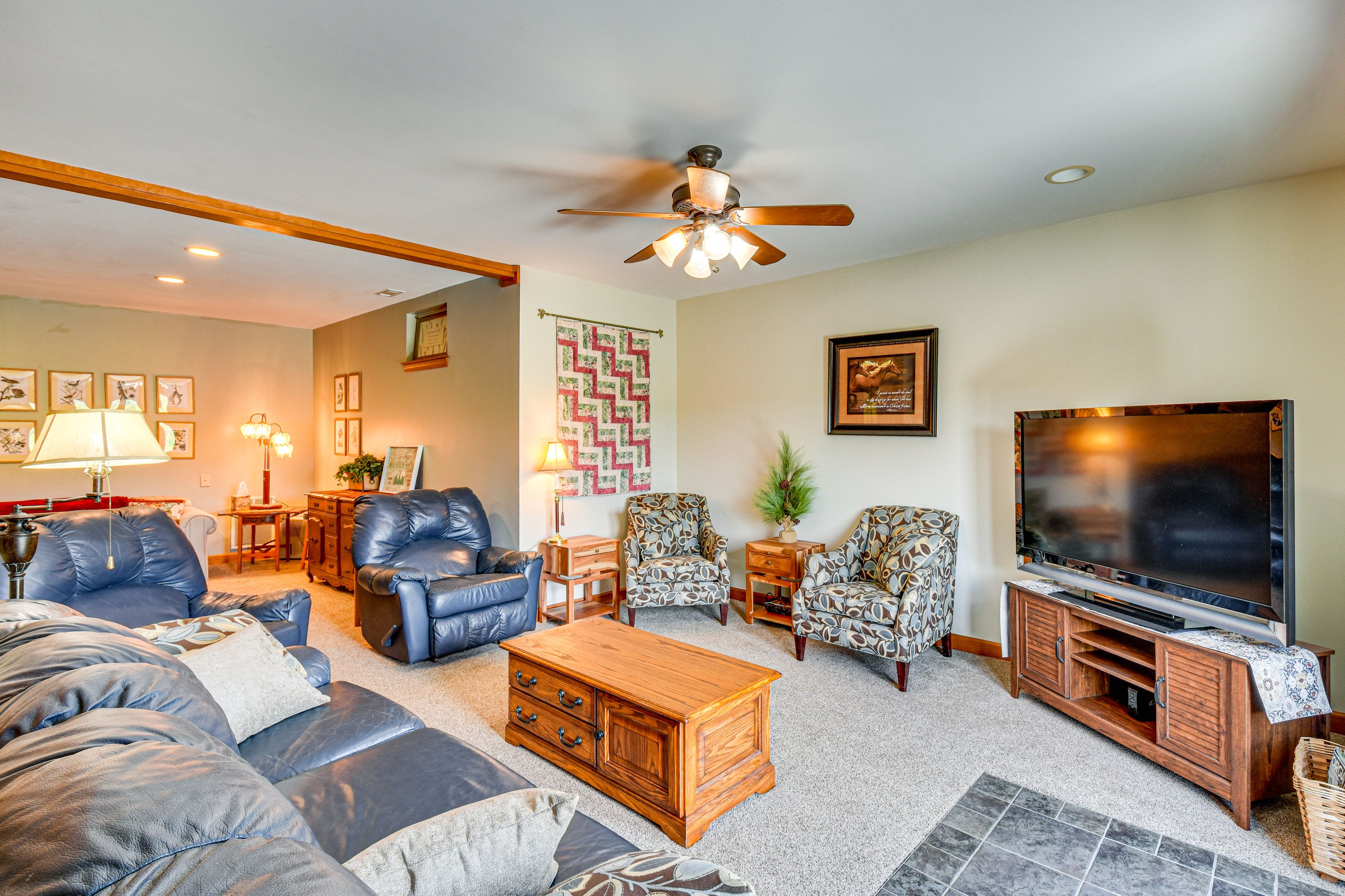 Family Room | Smart TV w/ Cable | Ground Floor | Access to Back Patio