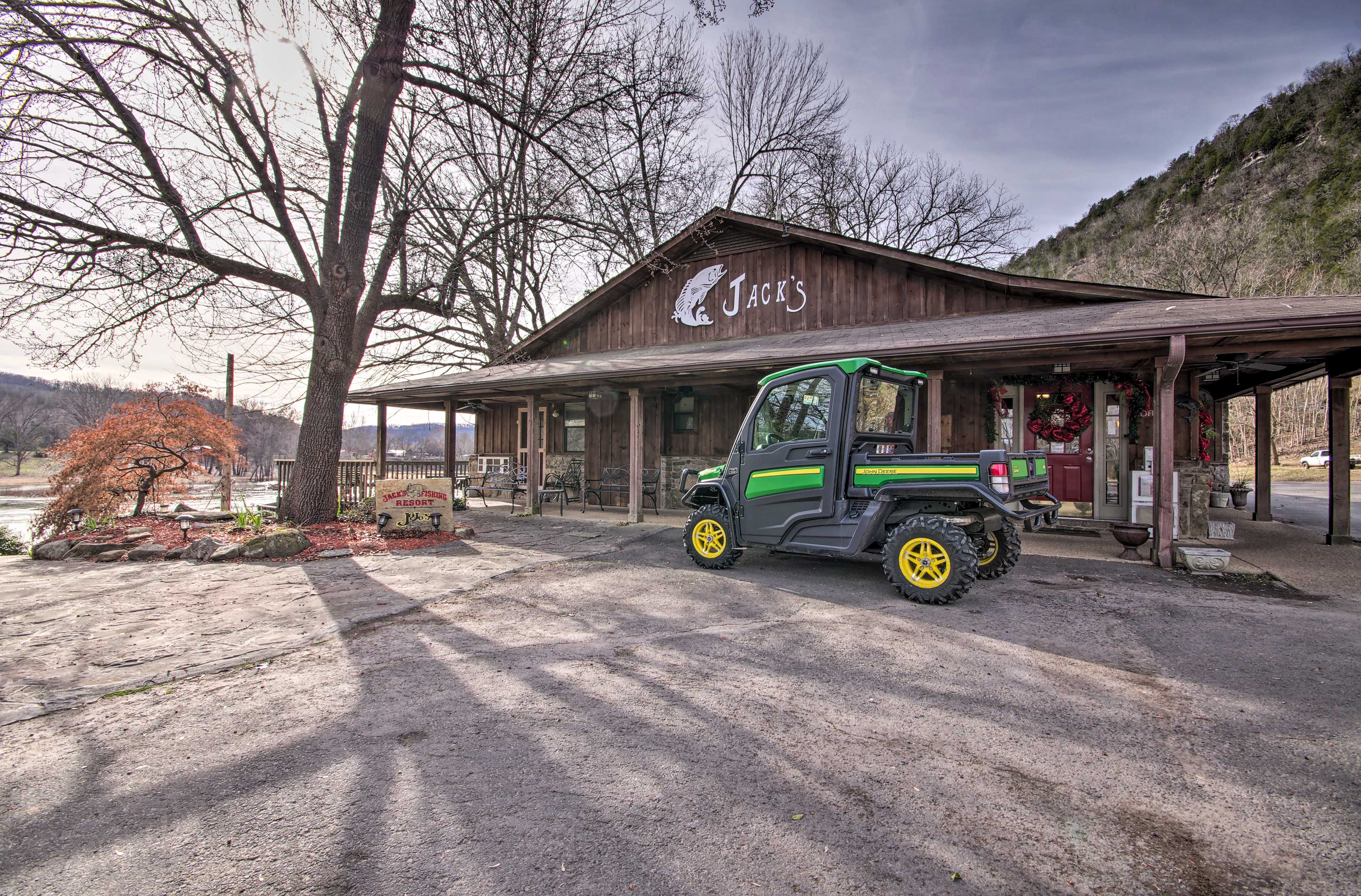 The home features an excellent location within Jack's Resort.