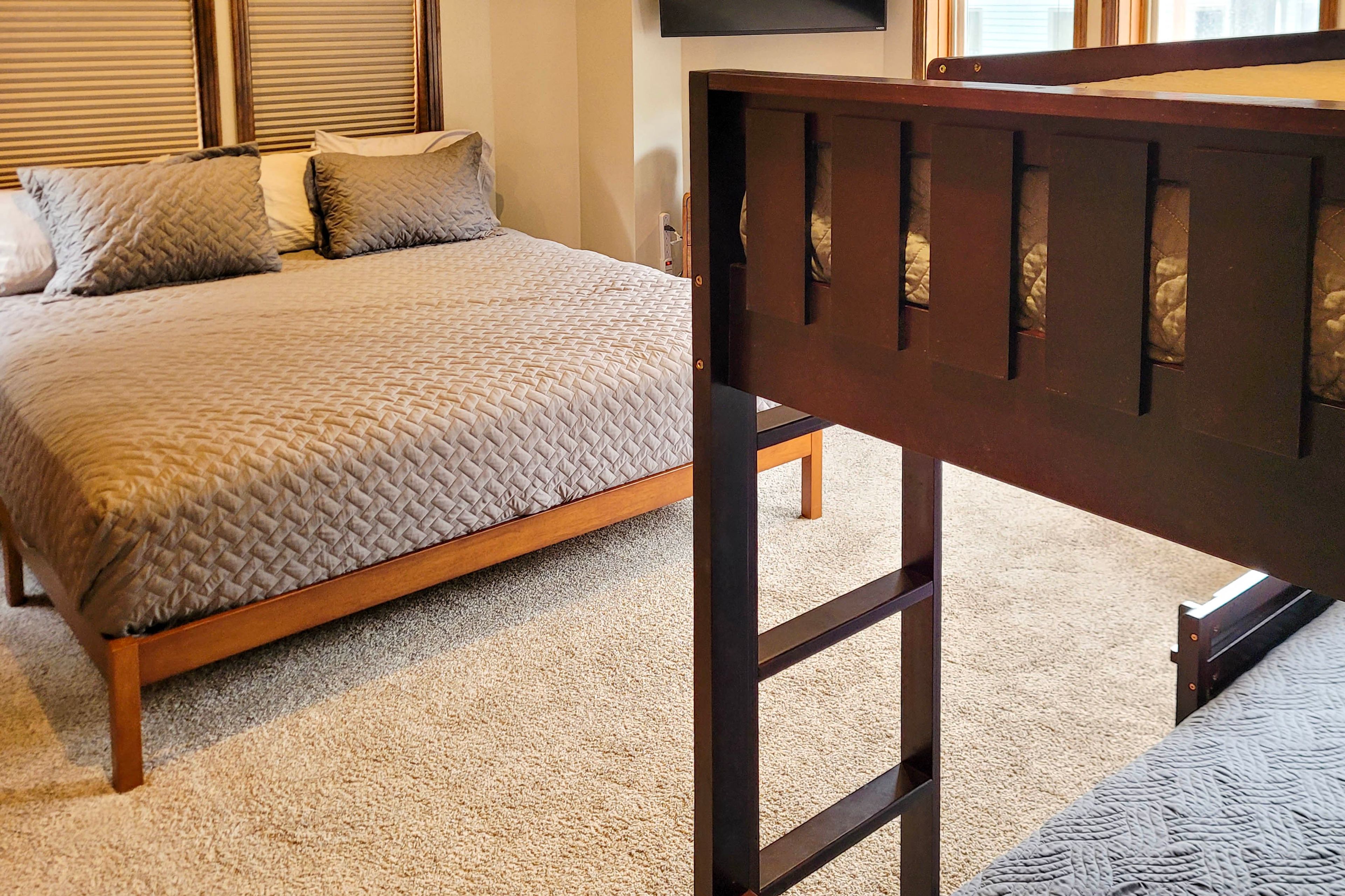 Bedroom 2 | King Bed | Queen Bunk Bed