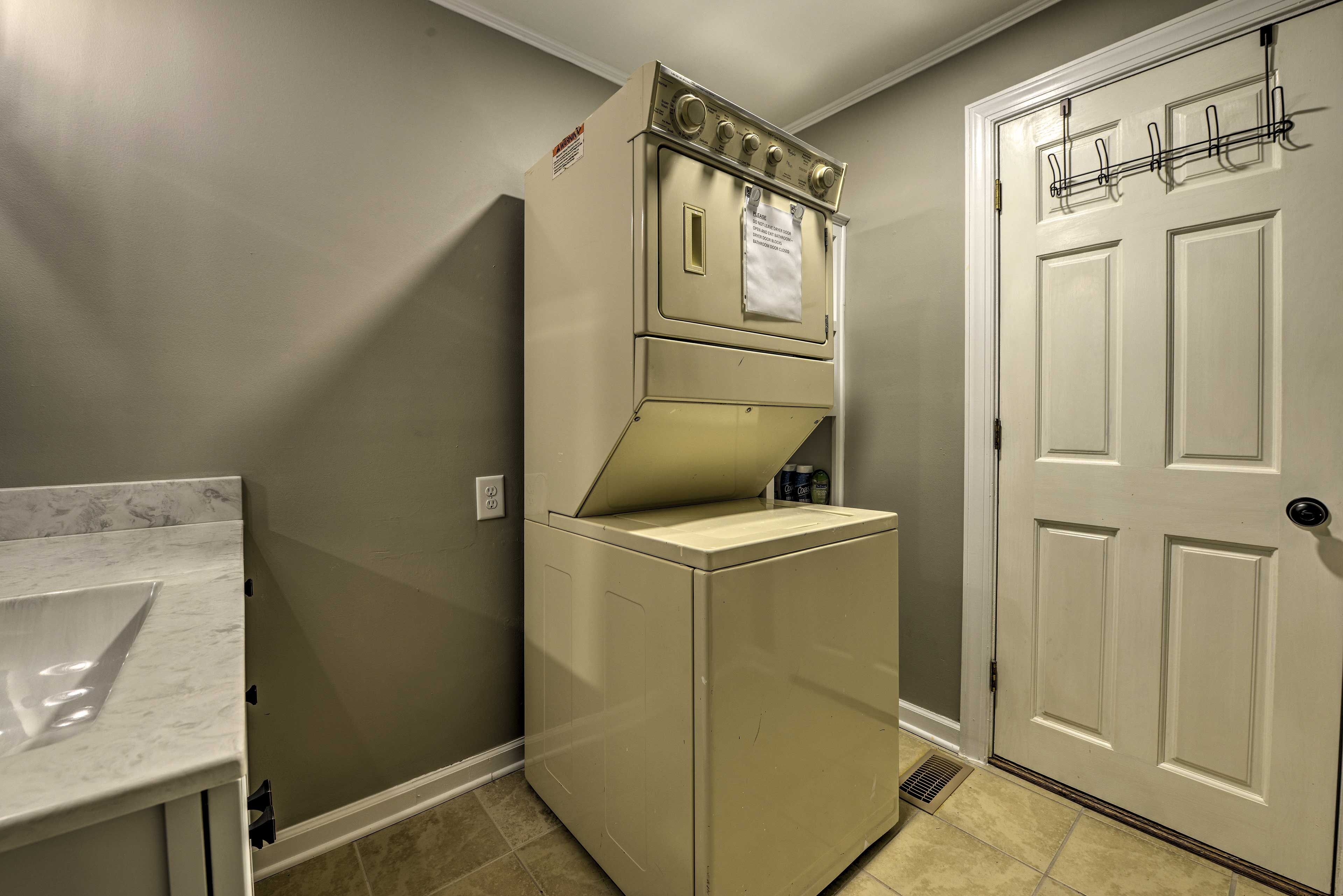 Throw in a load of laundry while you're out for the day!