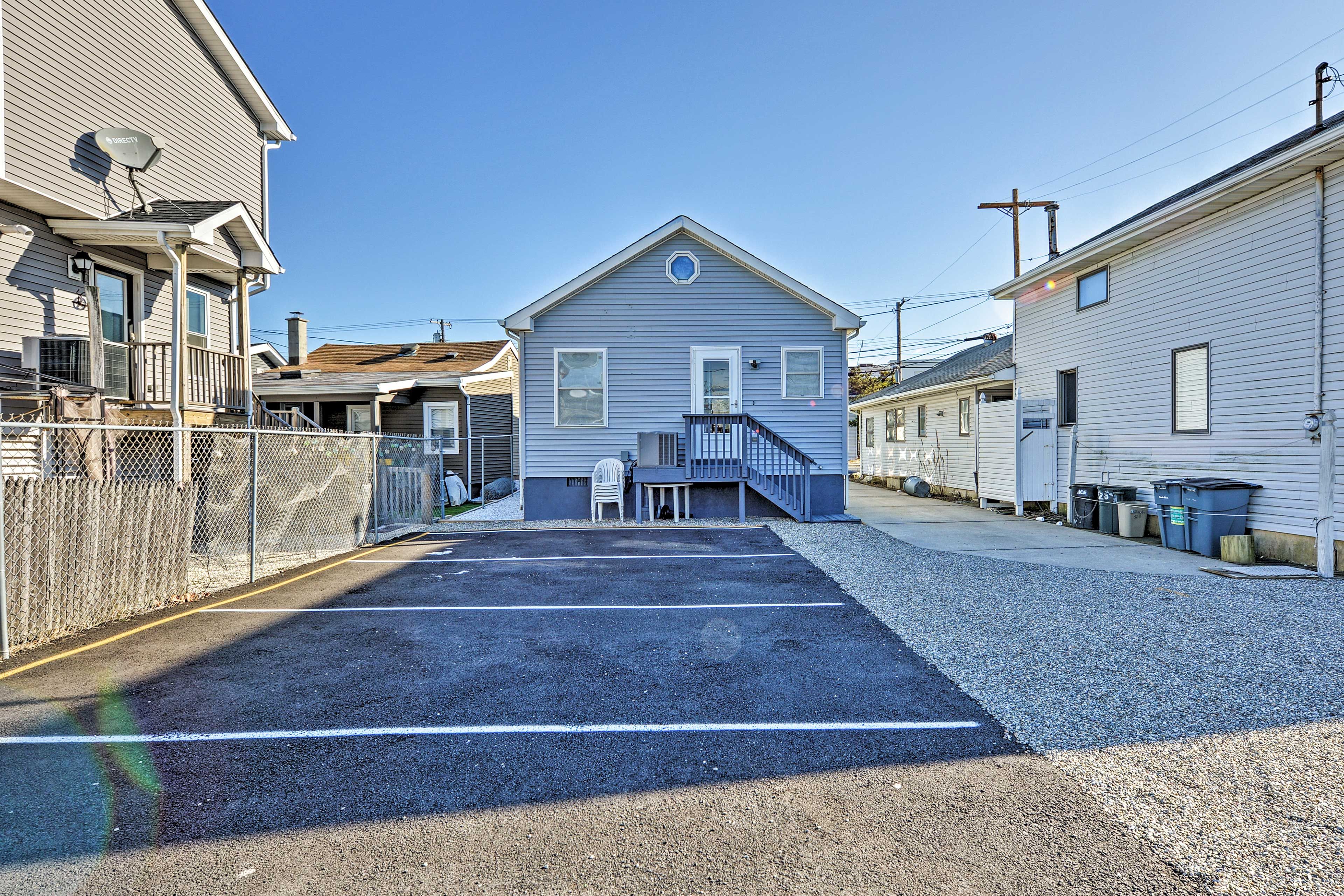 Enjoy two parking spots located in the rear.