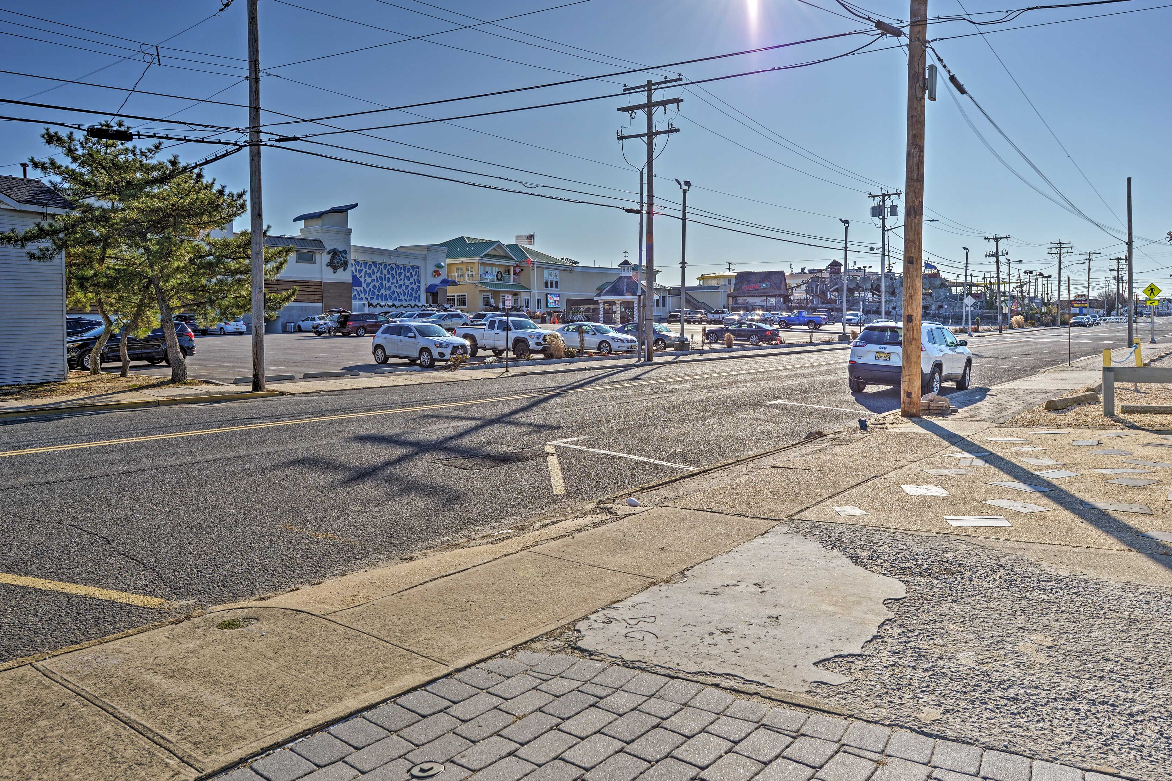 Walk across the street to enjoy the aquarium and the famous mile-long boardwalk.