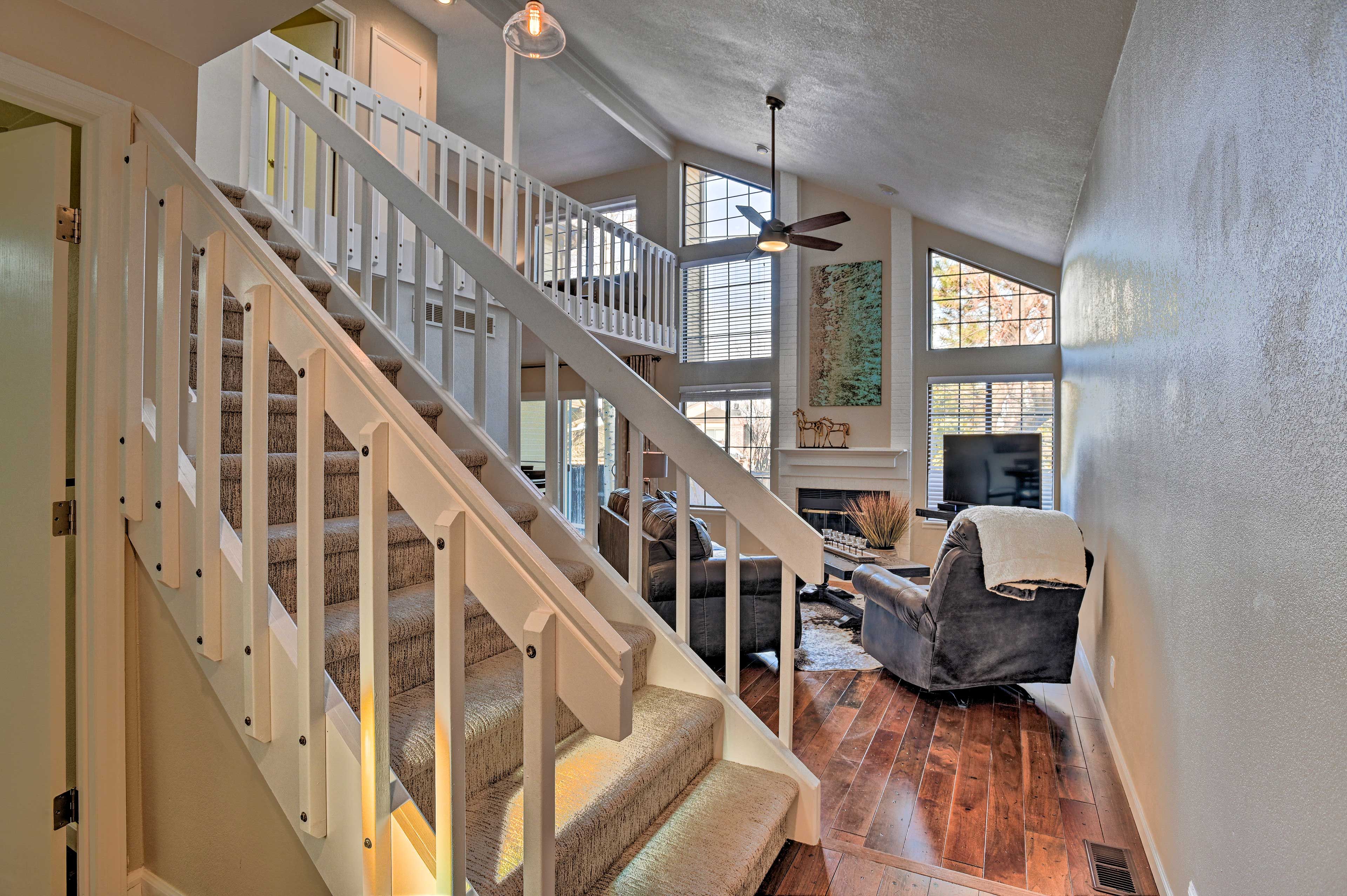 Step inside and relax in the contemporary living space.