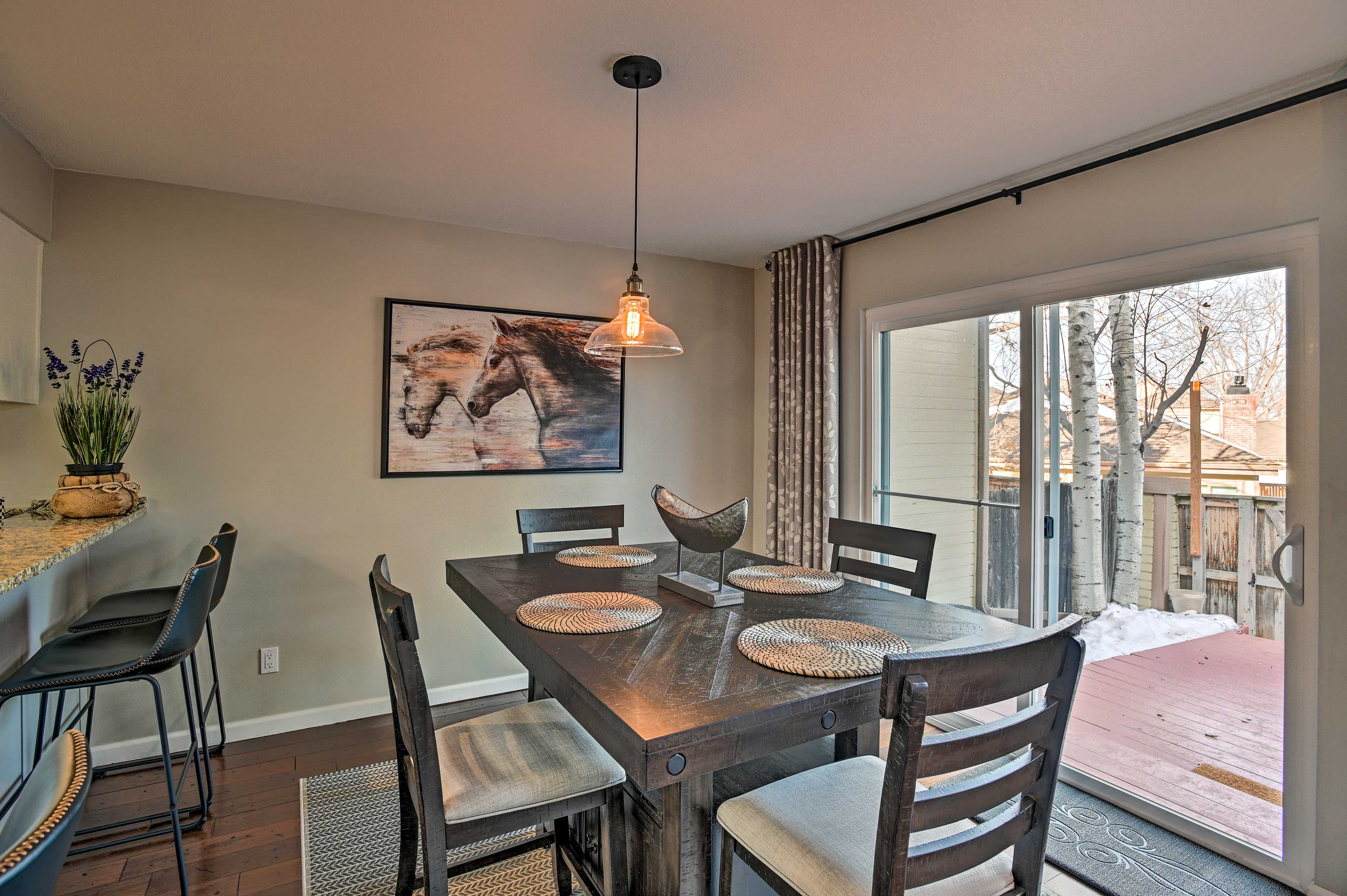 Share home-cooked feasts at the dining table.