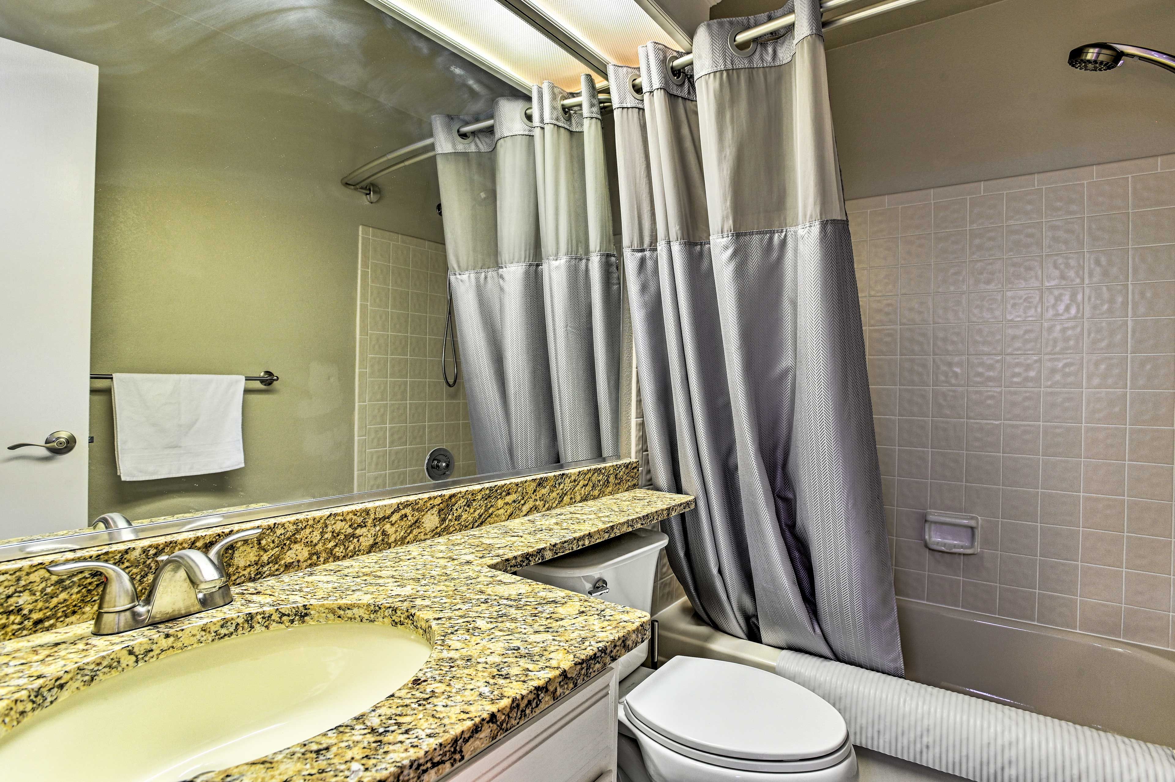 Rinse off with a shower or relax with a bath.