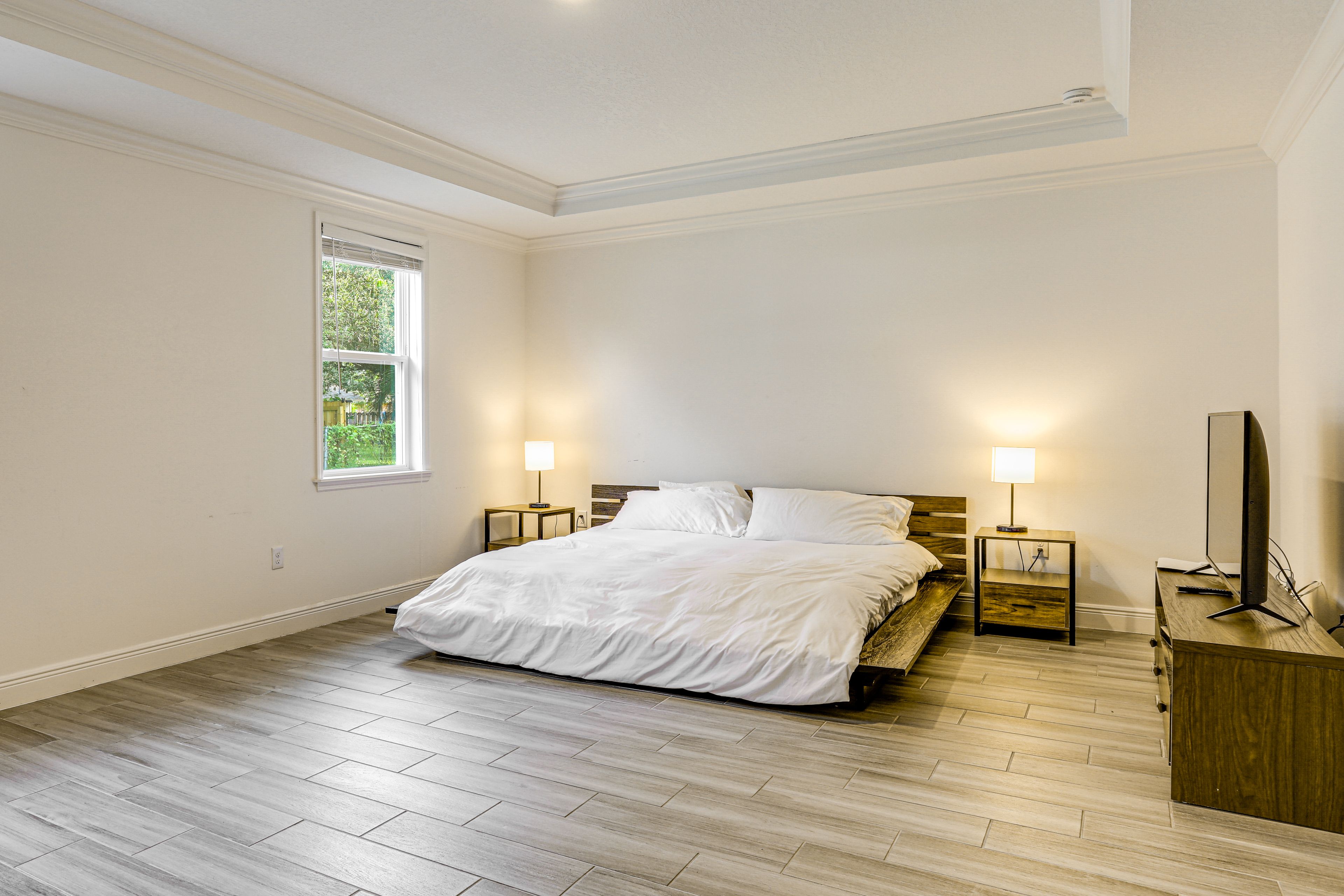 Bedroom 1 | King Bed | Linens Provided | Flat-Screen TV