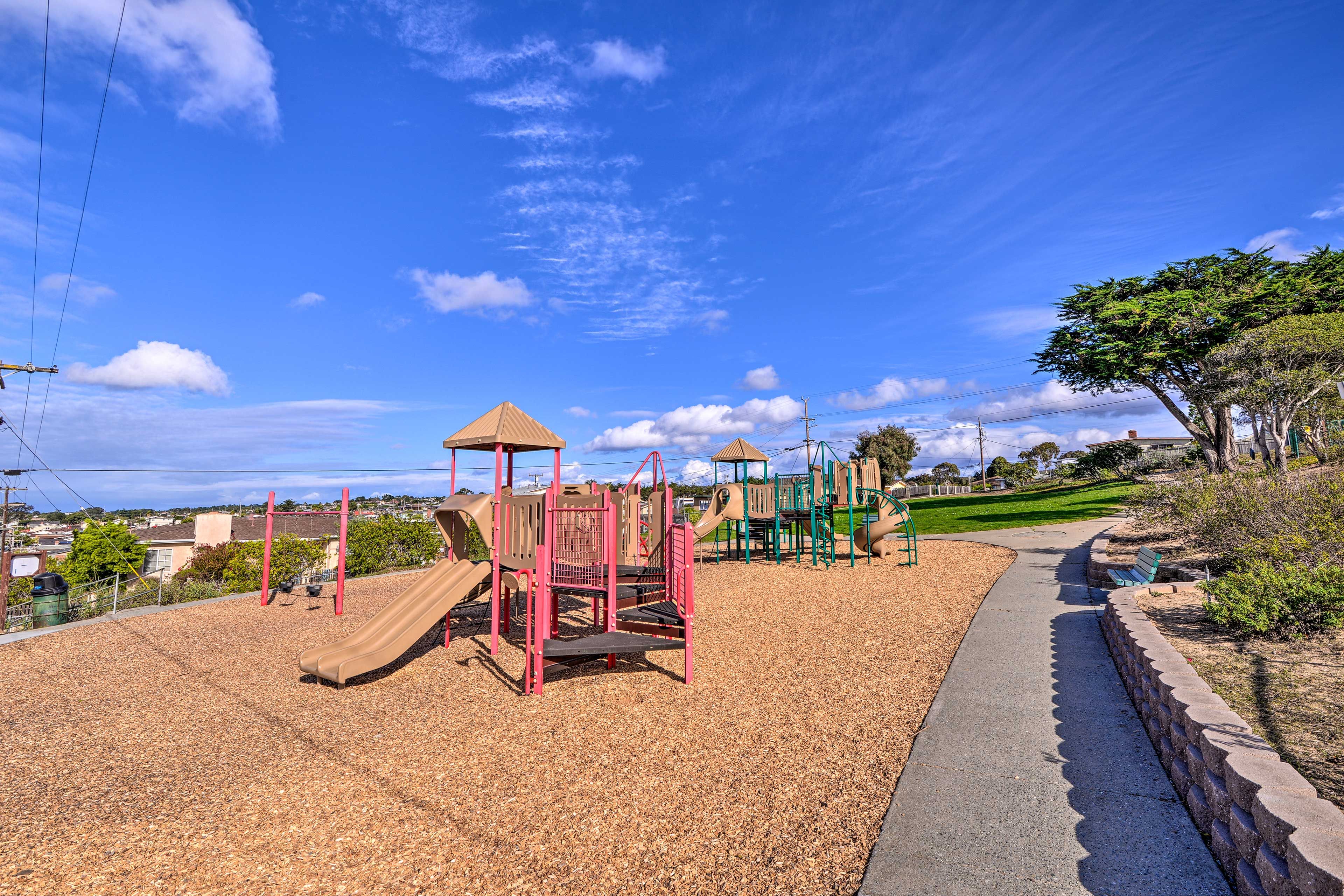 The kids can have plenty of fun down at the playground.