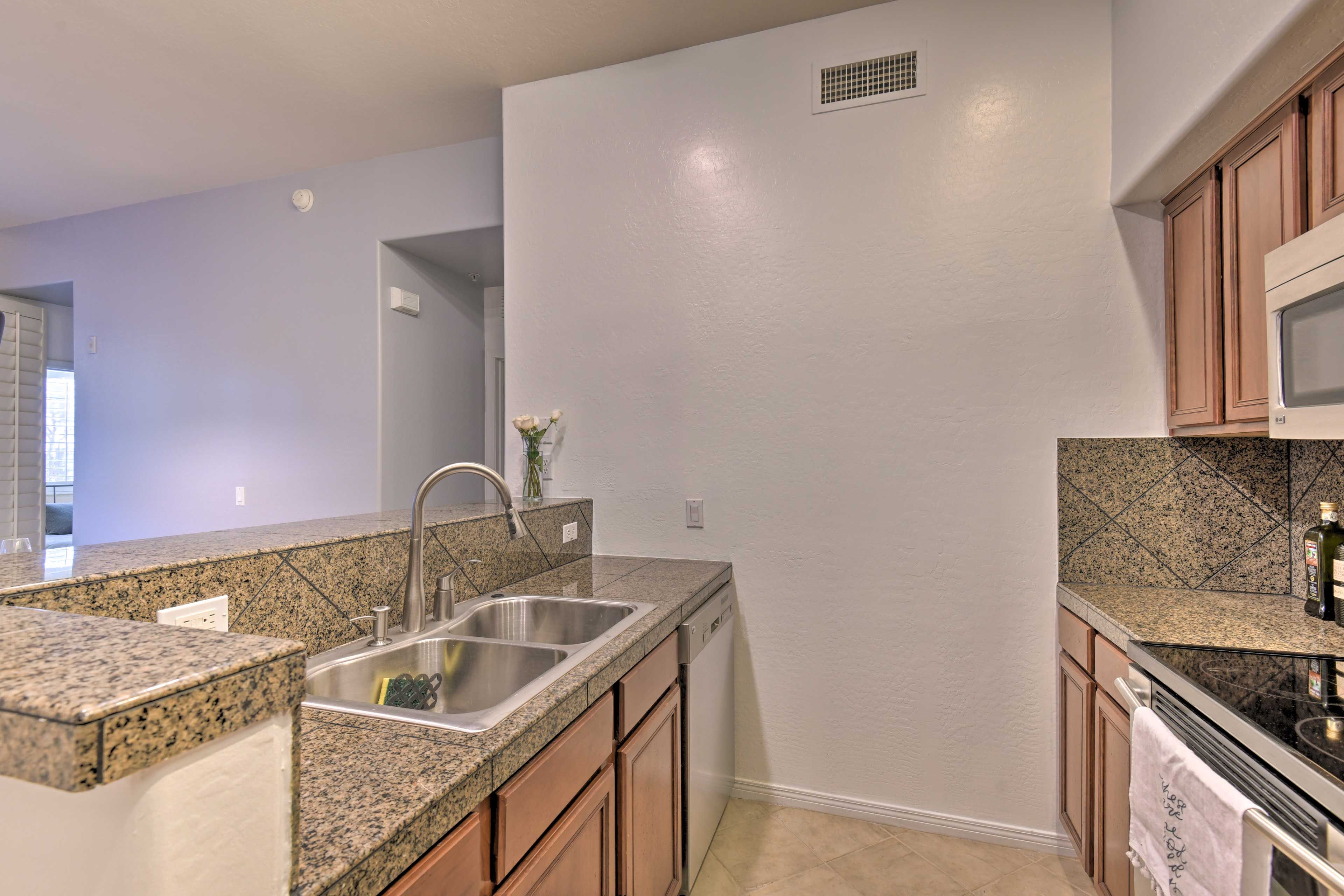 Make all of your meals in this fully equipped kitchen.