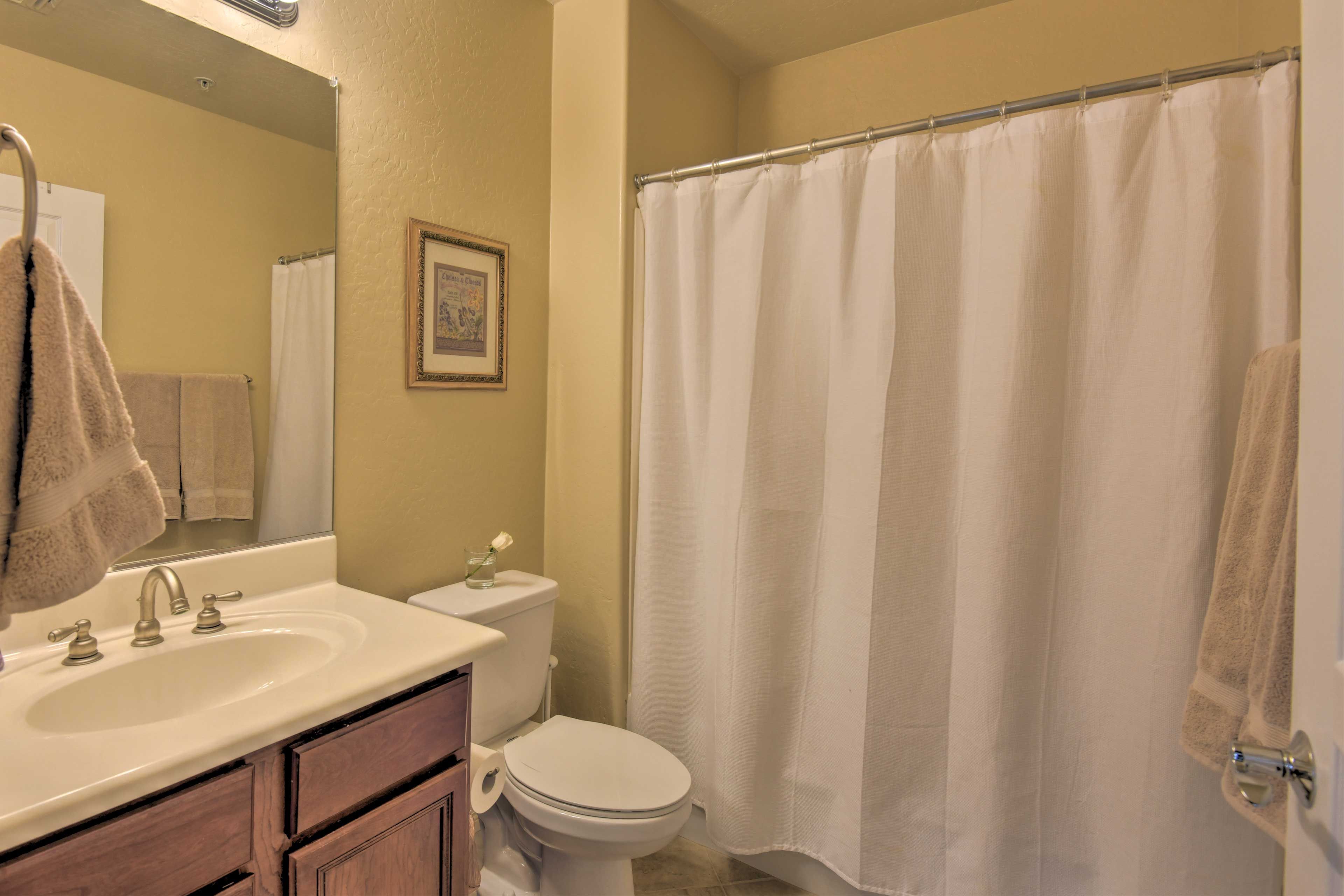 Take a cool shower after being outside in the desert heat.