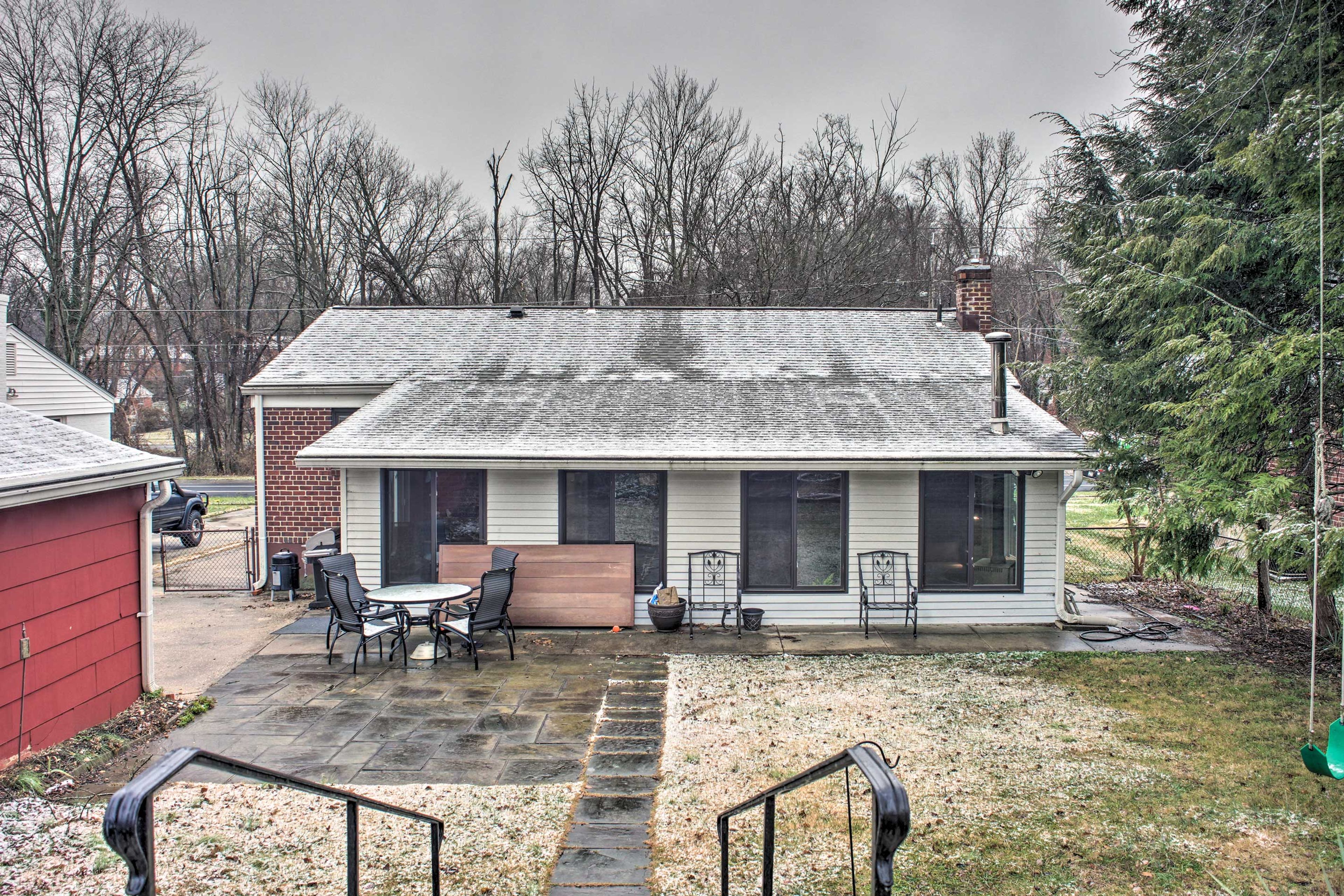 The large fenced backyard makes this a perfect dog-friendly home.