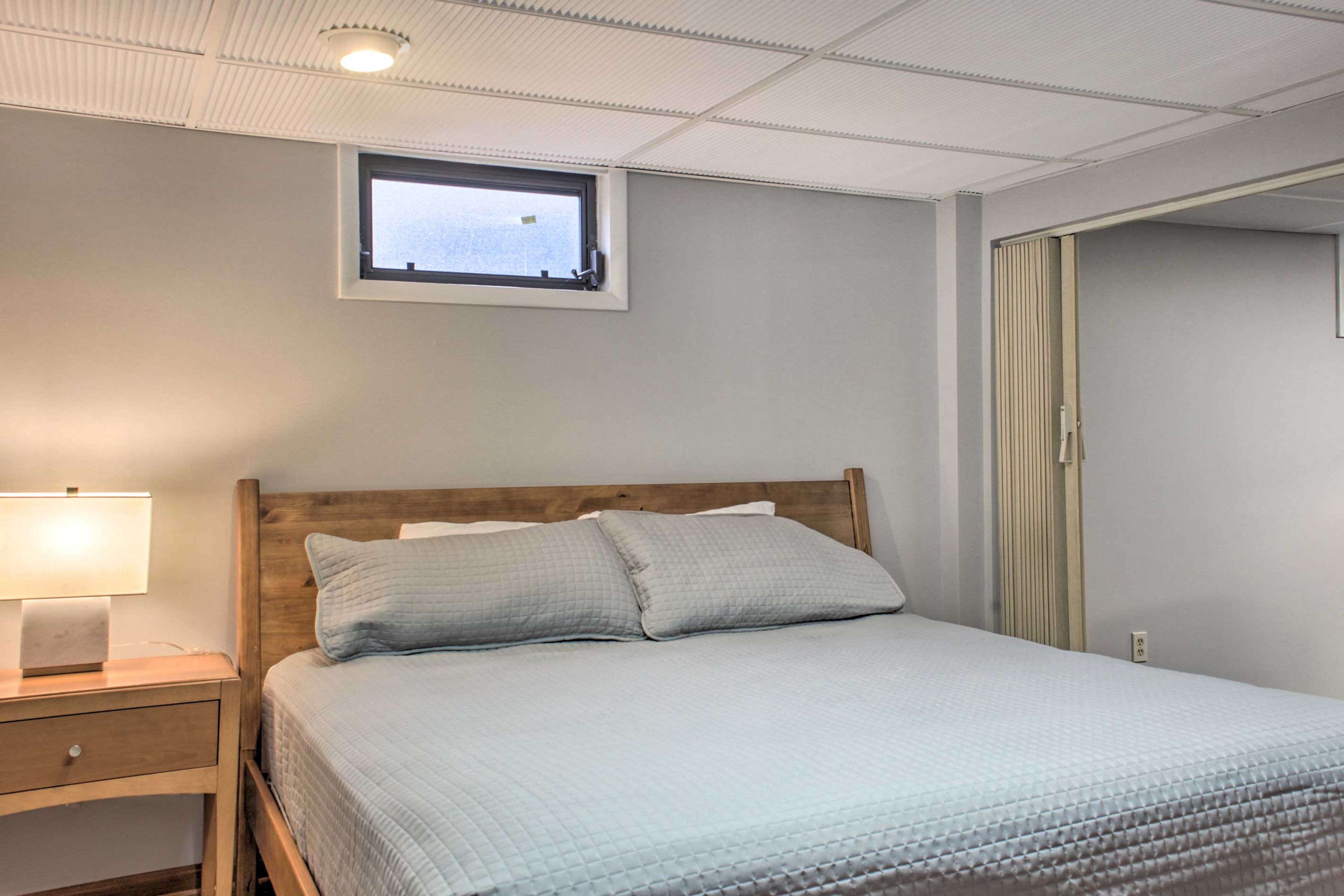 Wake up rested in this king bed.