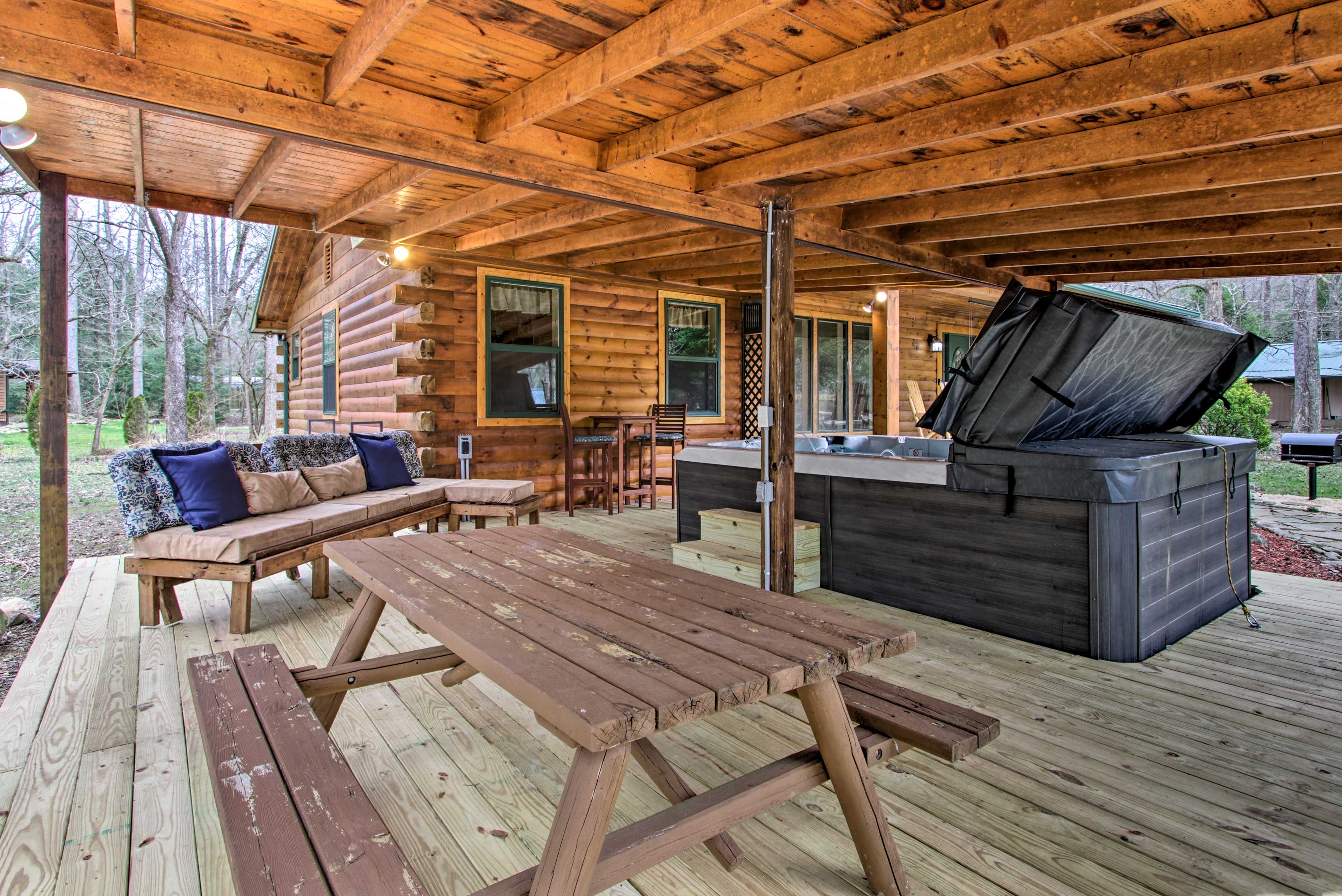 Covered Deck | Hot Tub | Outdoor Dining