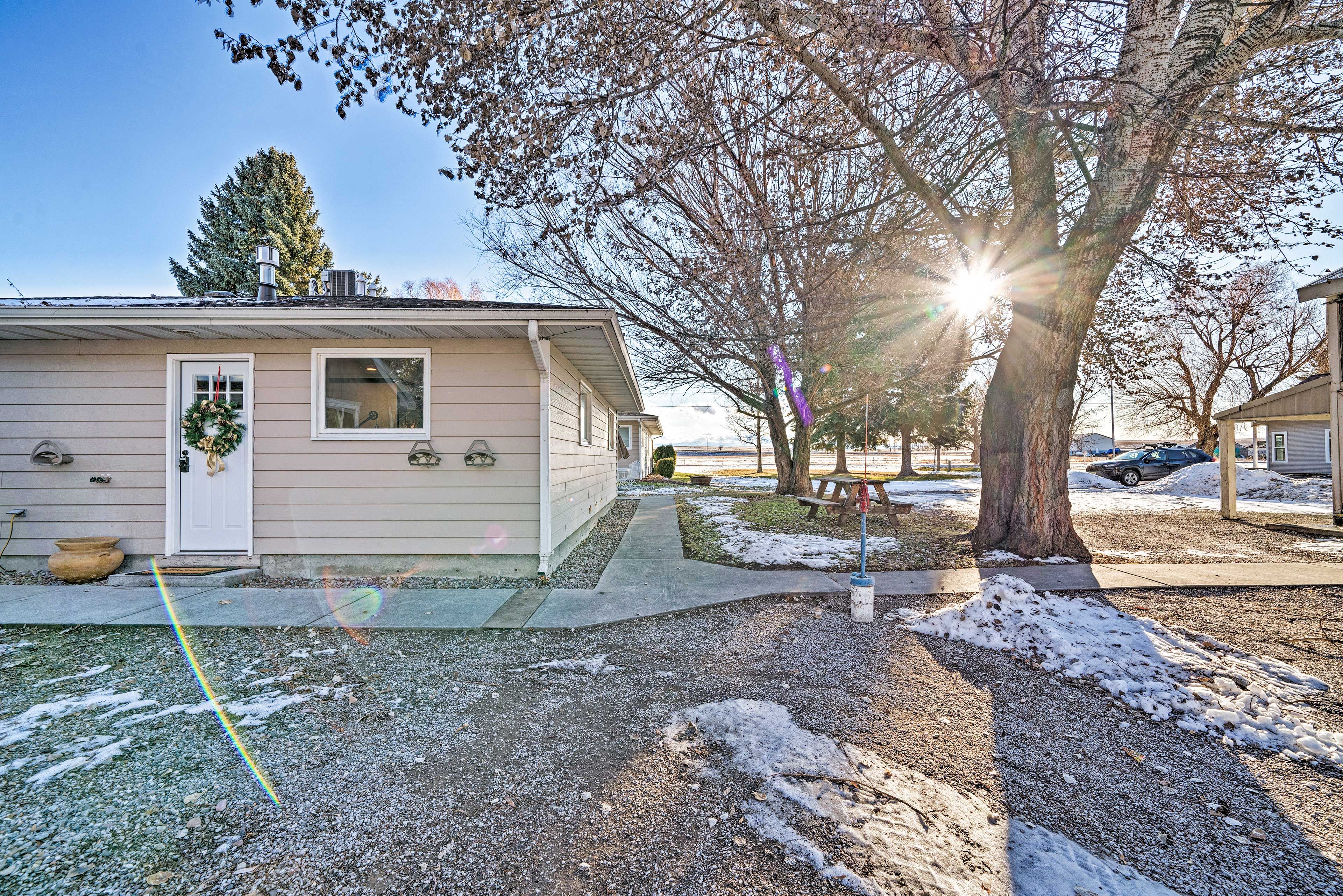 Step outside to see the shared amenities.