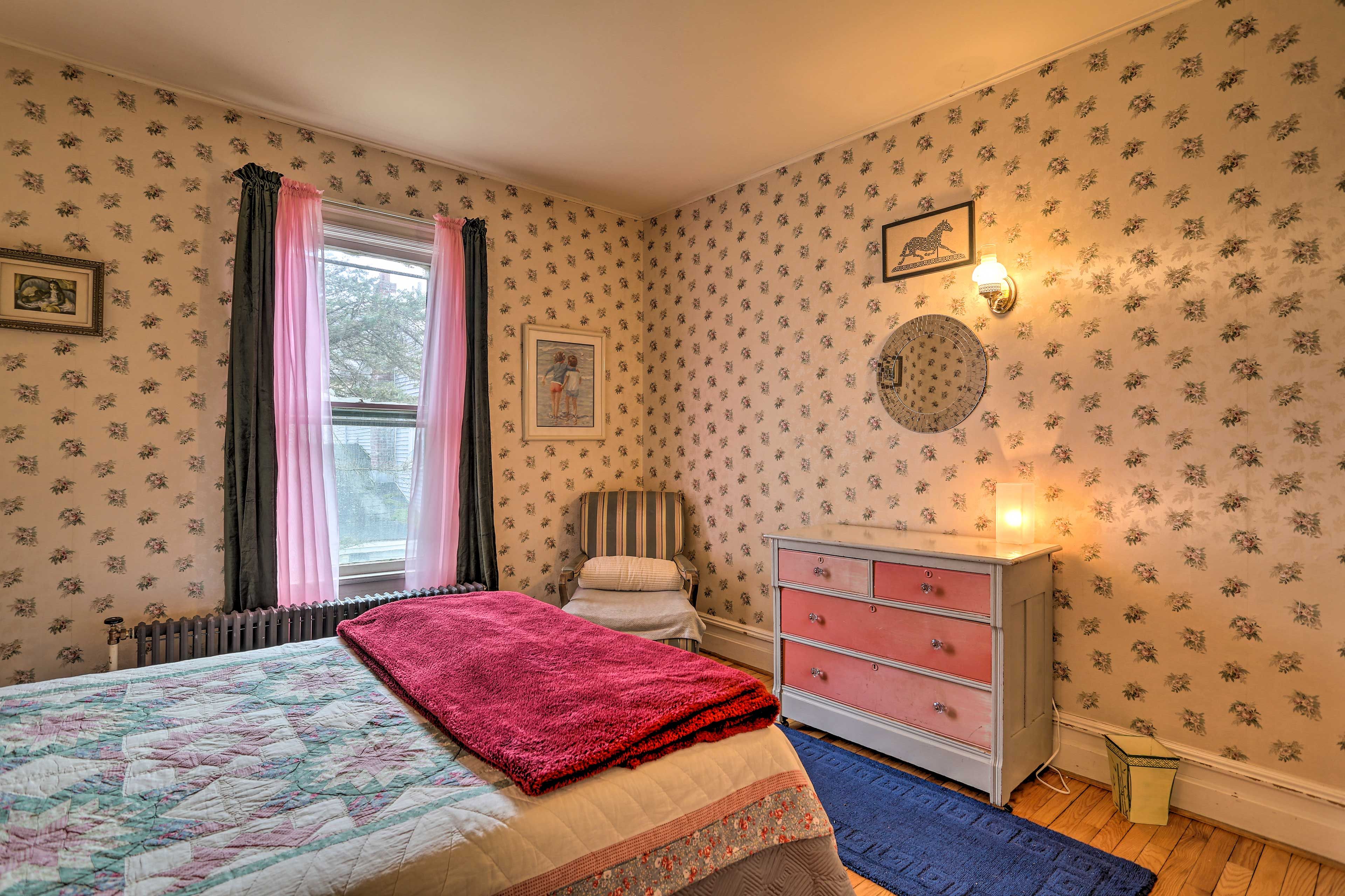 Store your outfits in the re-purposed dresser, and read a book in the afternoon!
