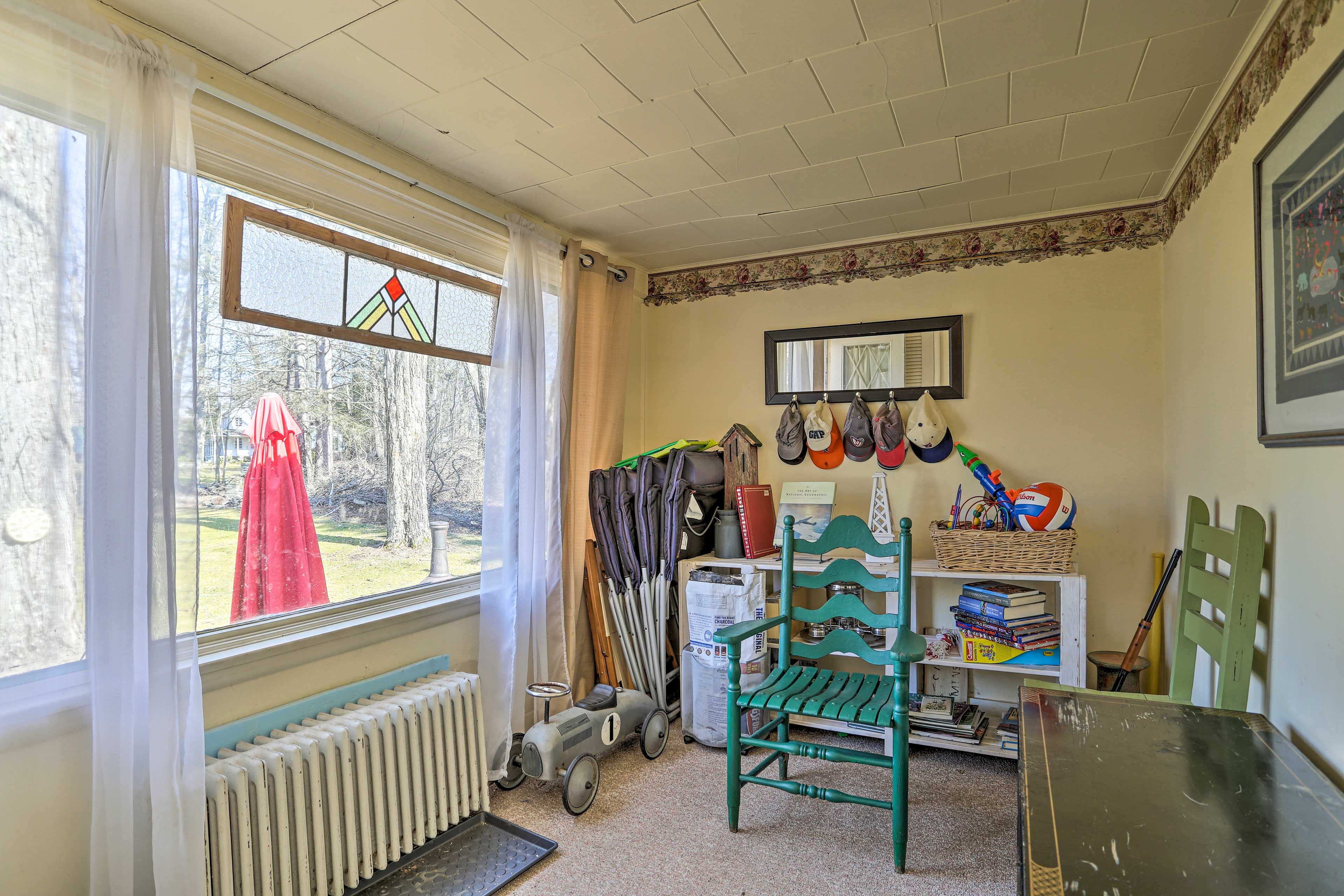 This pet friendly house has a sunroom for your furry friend to sleep in!