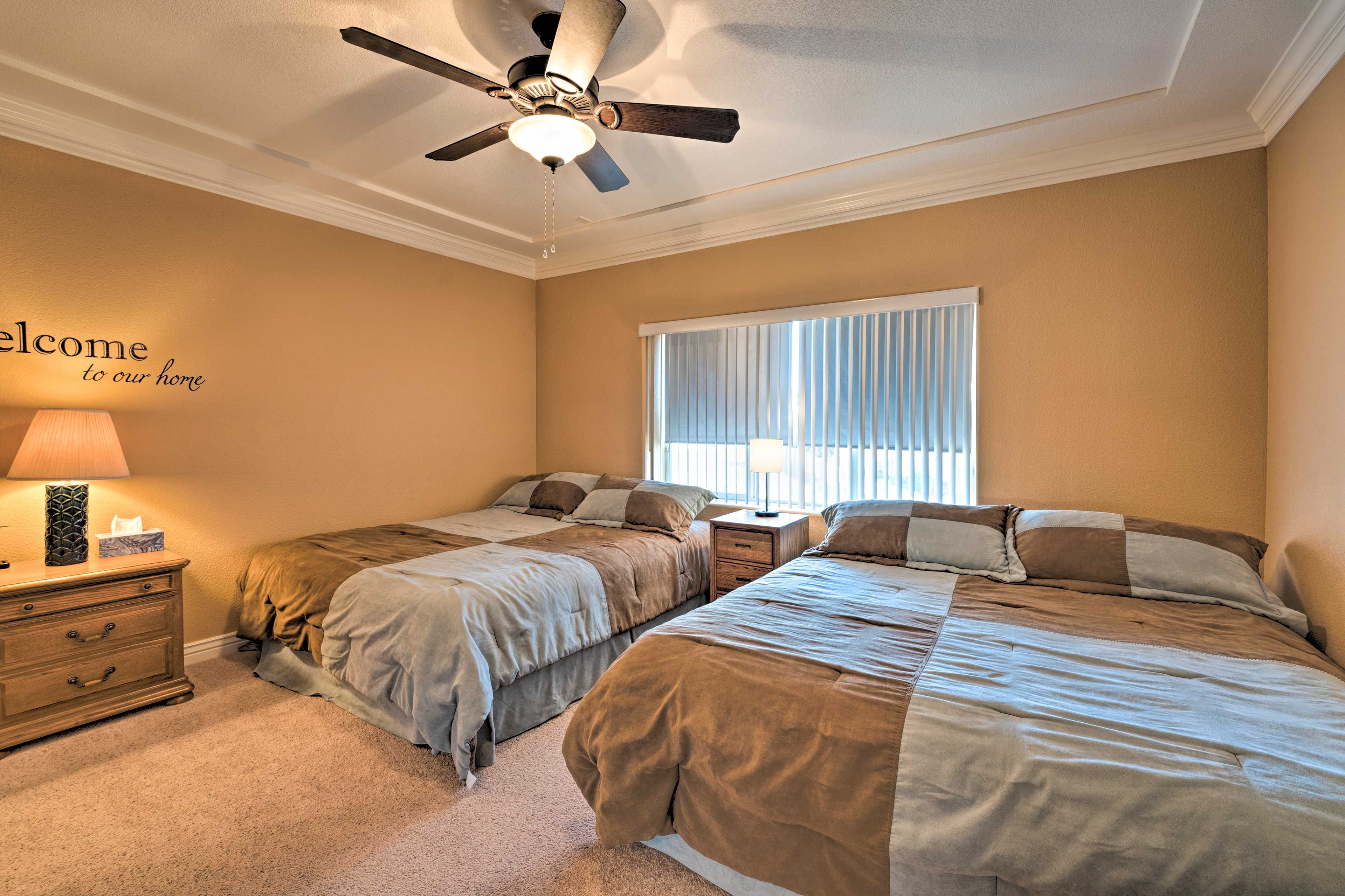 Bedroom 3 | 2 King Beds | Ceiling Fan