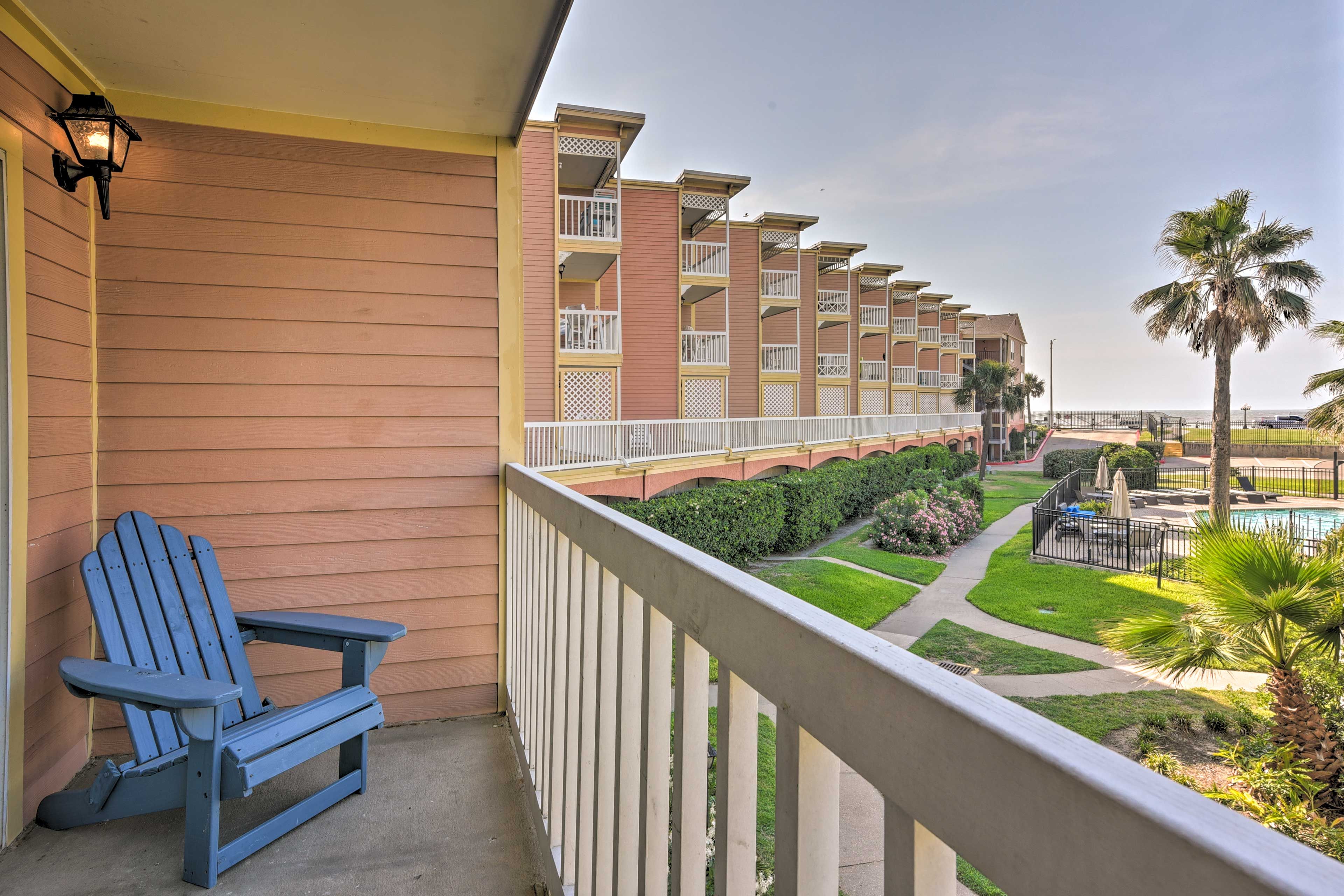 Galveston Vacation Rental | 1BR | 1BA | 500 Sq Ft | Elevator Access Available