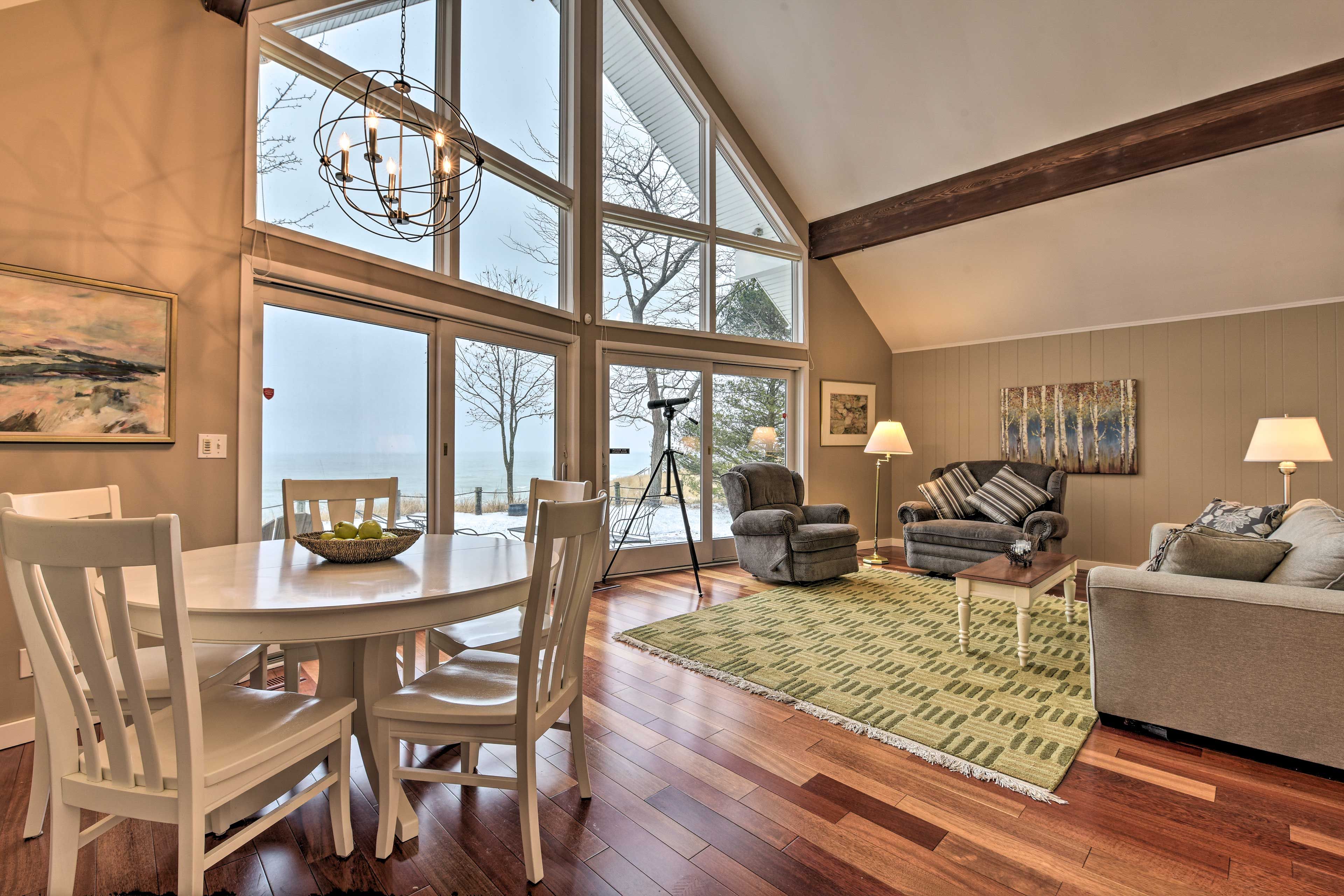 This 3-bedroom, 3-bath vacation rental is located in Muskegon!