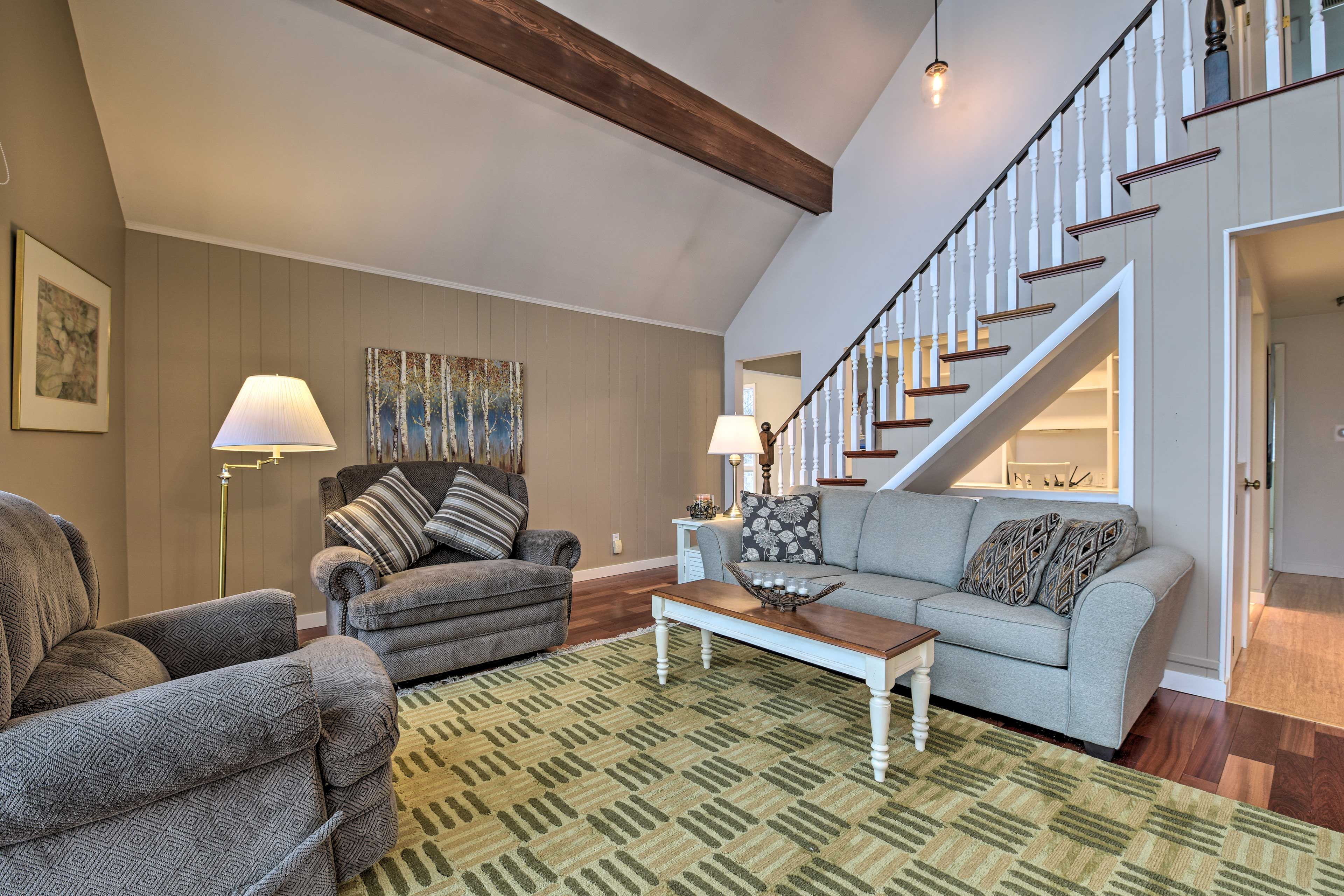 This living area features comfortable furnishings.