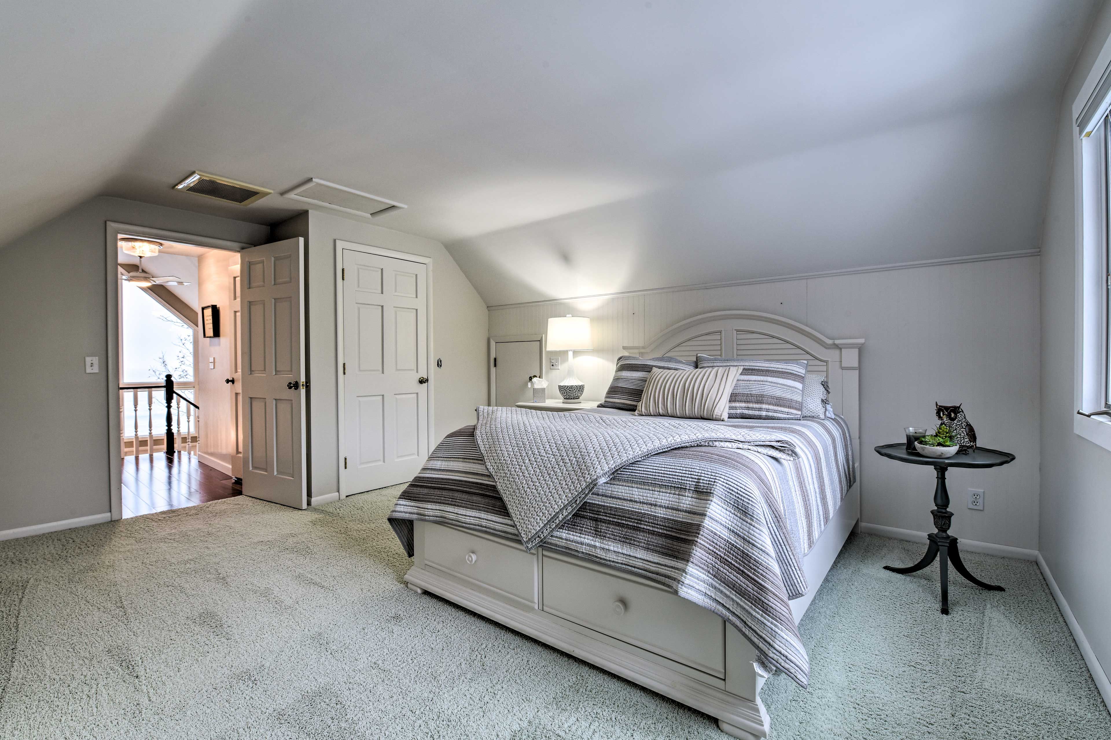 Bedroom 3 hosts a queen bed.