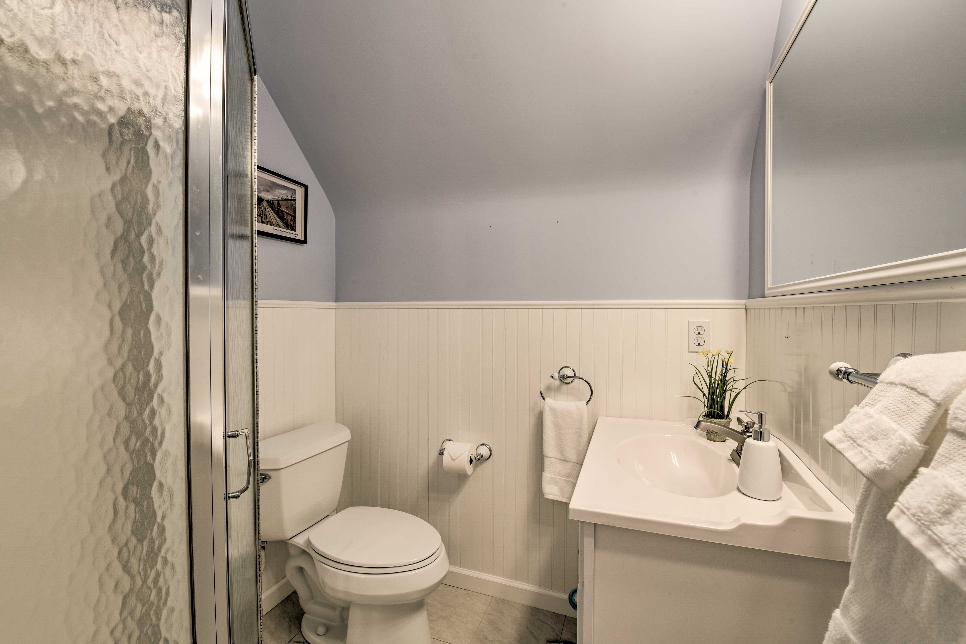 All bathrooms are clean and well-equipped.