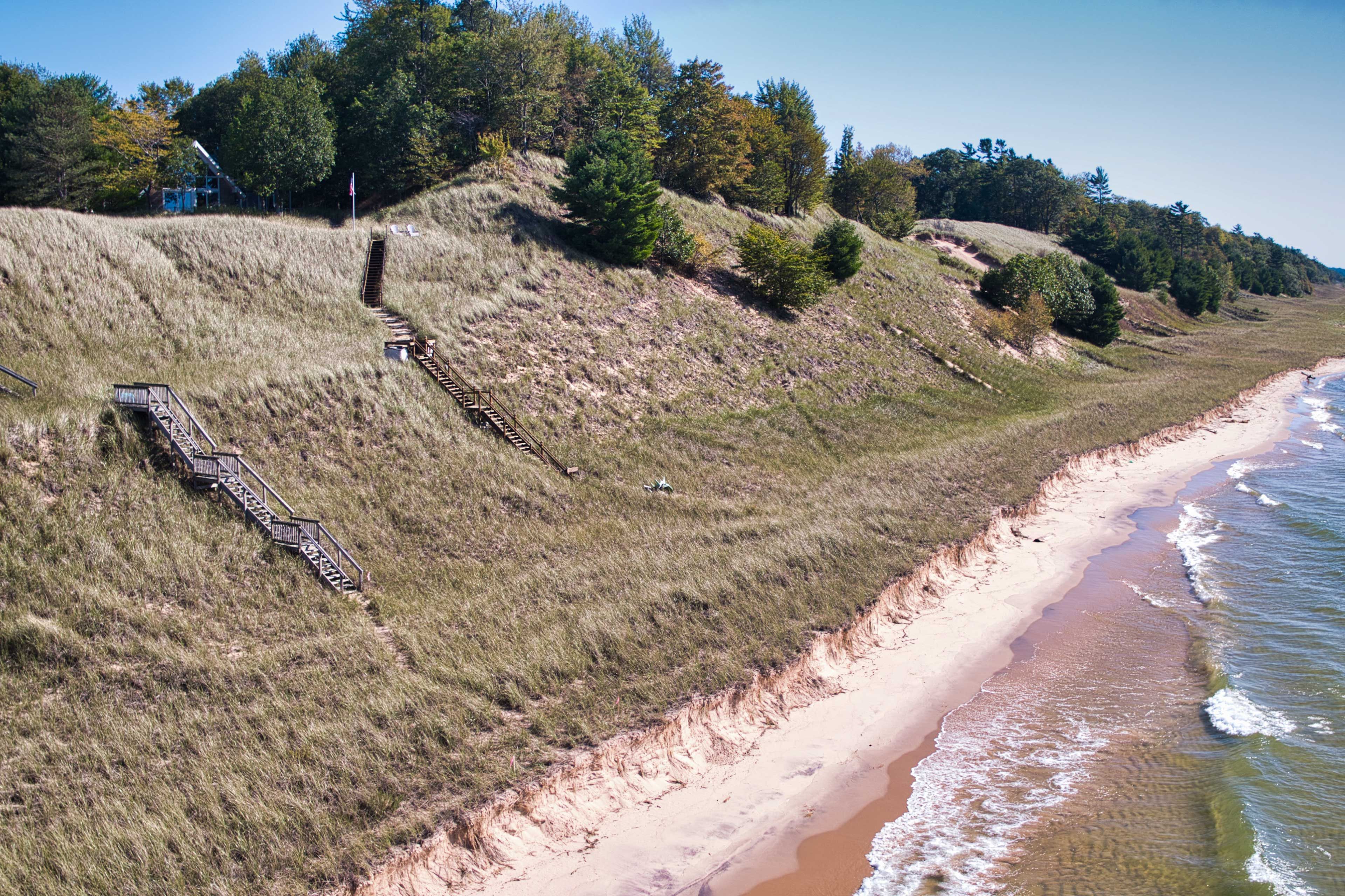 This home sits on top of a dune.