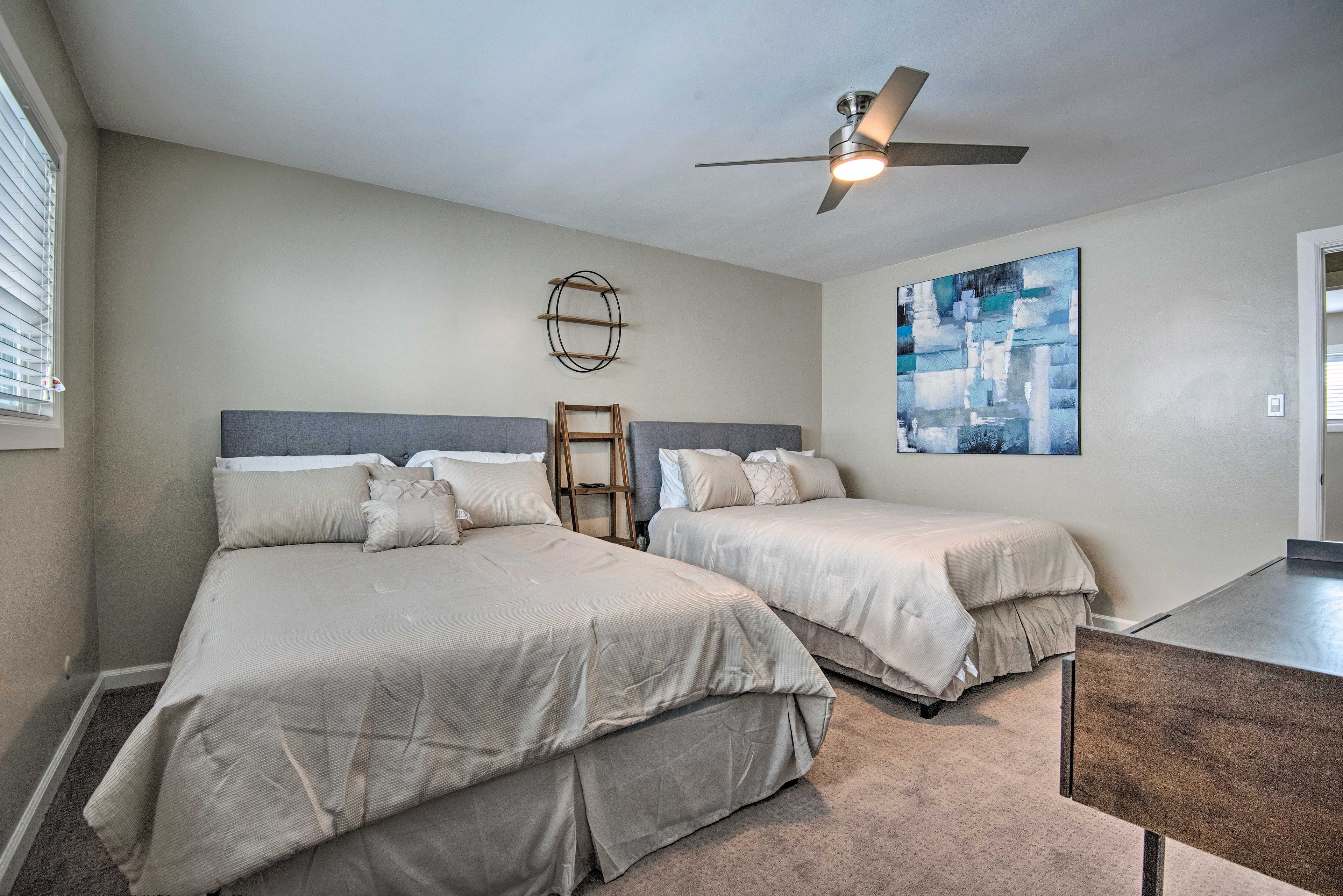This spacious room can accommodate up to 4 more guests.
