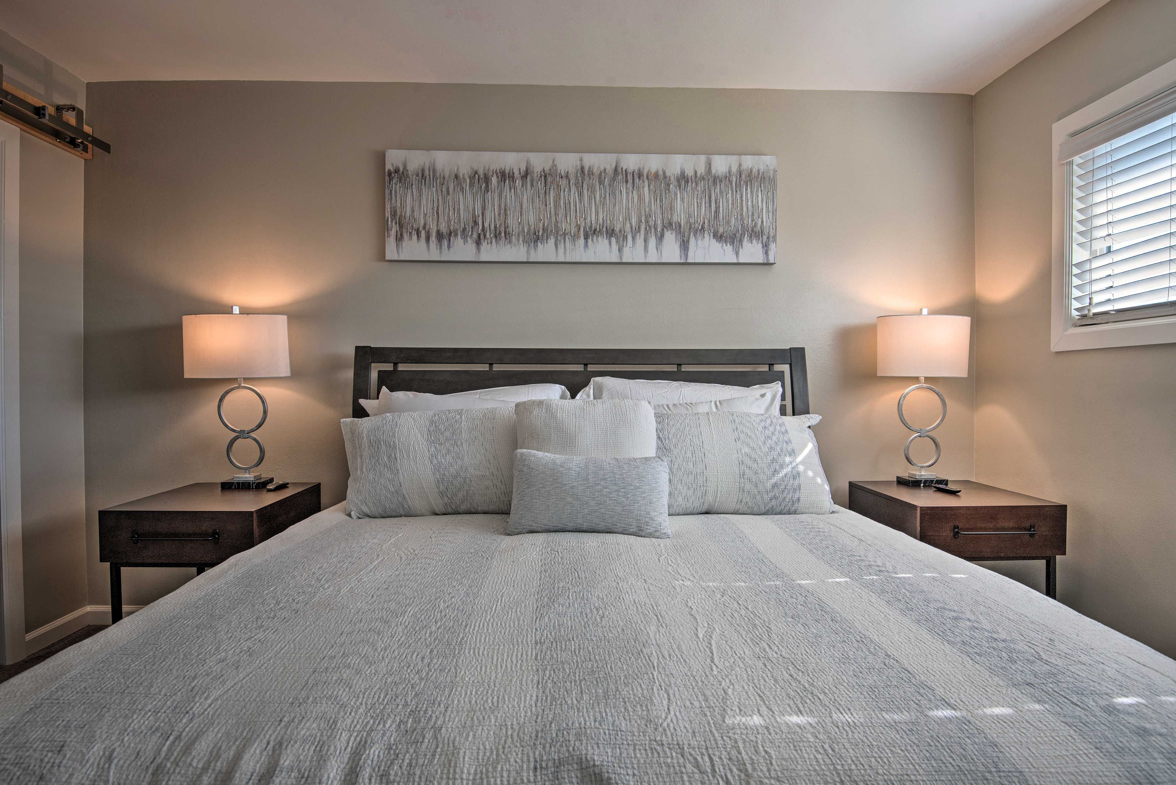 This bedroom is one of two in this apartment.