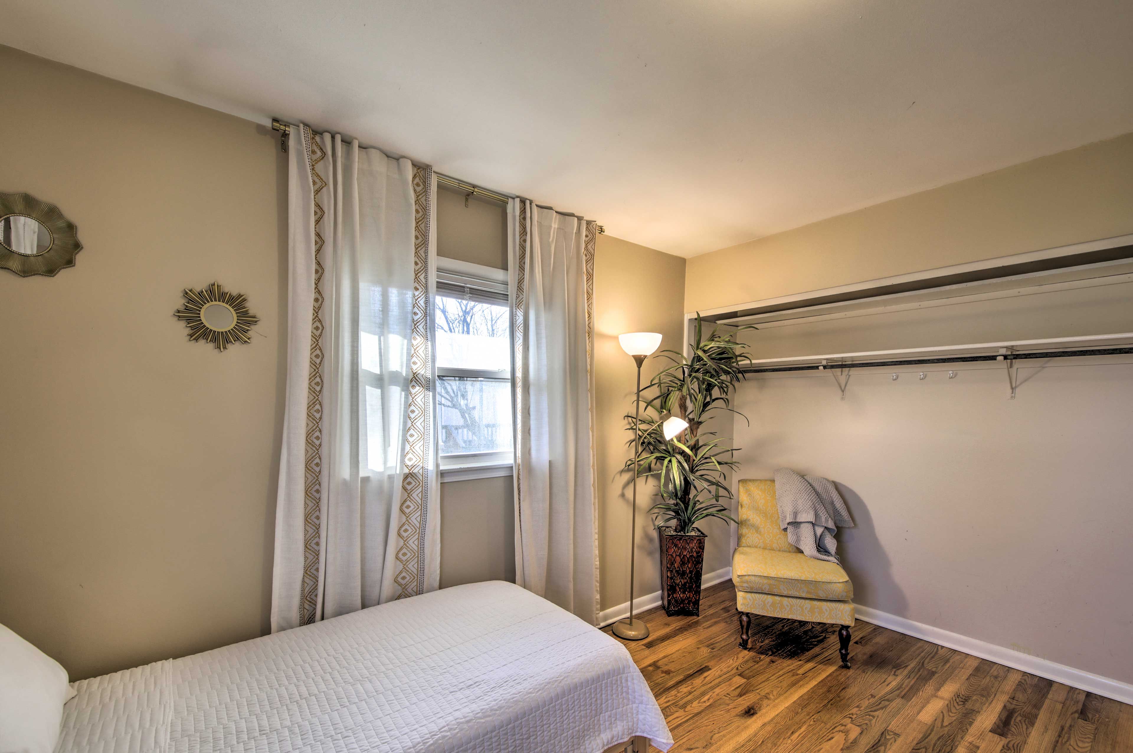 Each room has tons of storage space.