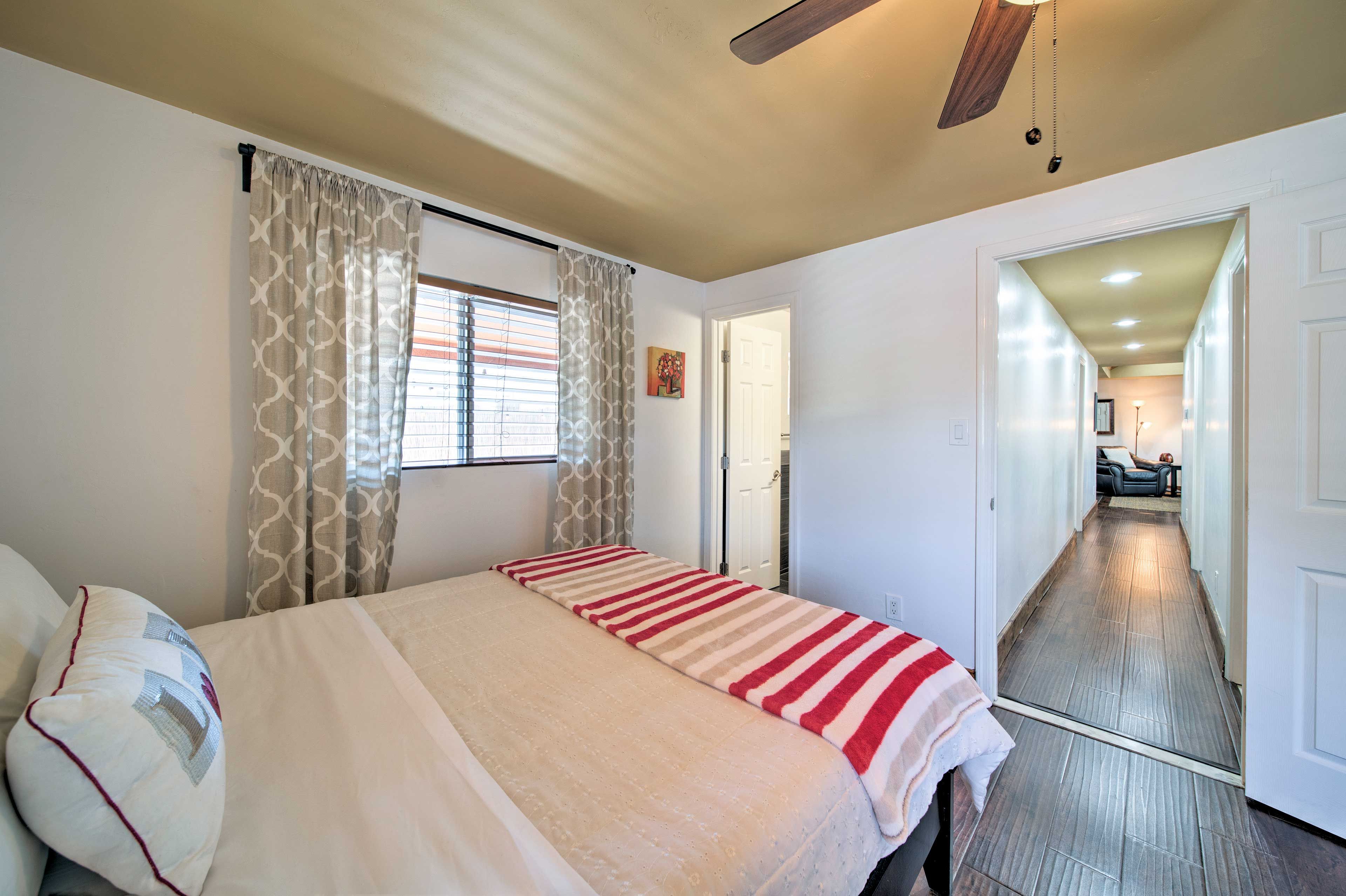 Fresh linens are provided.