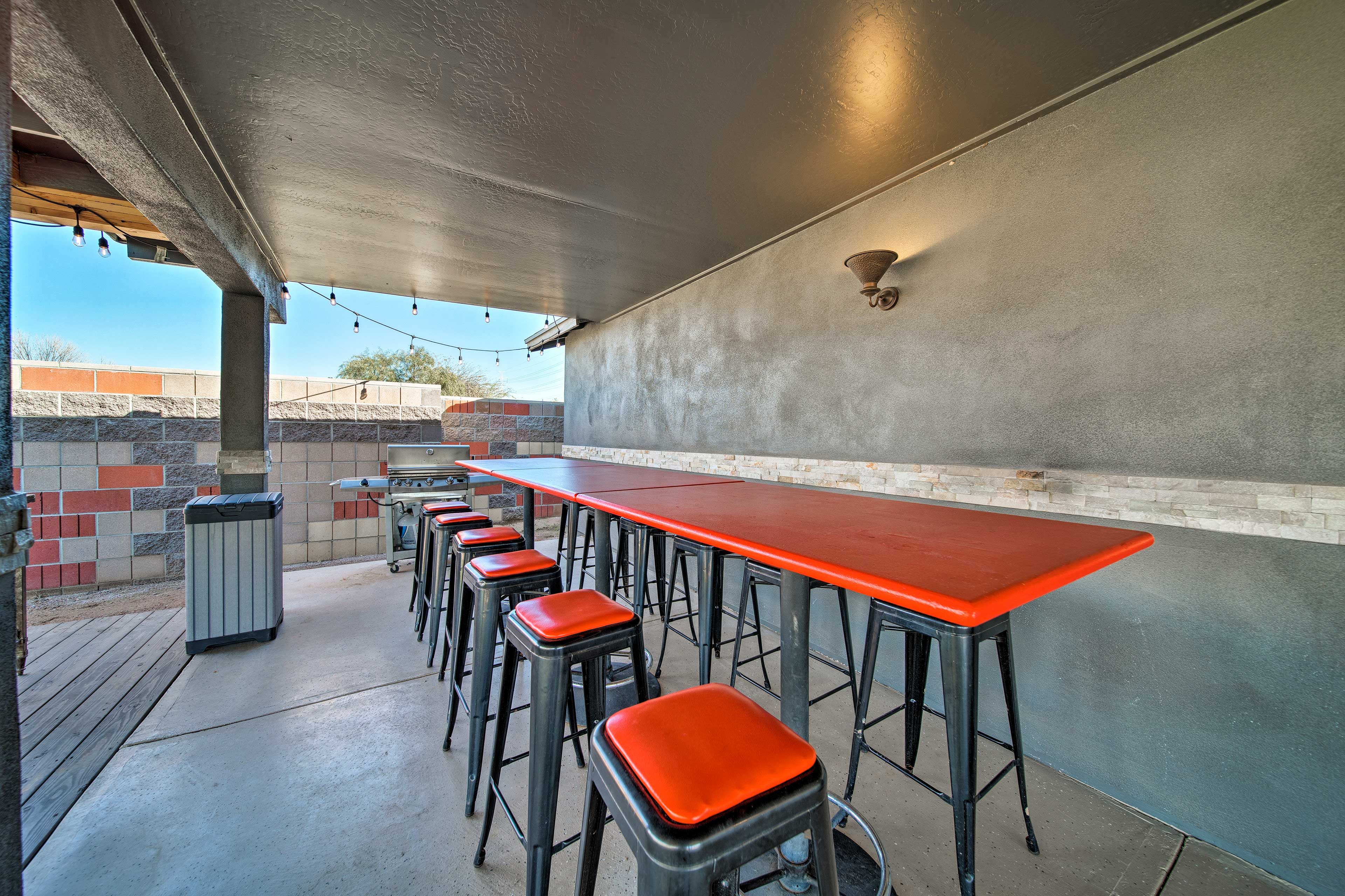 Set up the bar or fire up the grill!