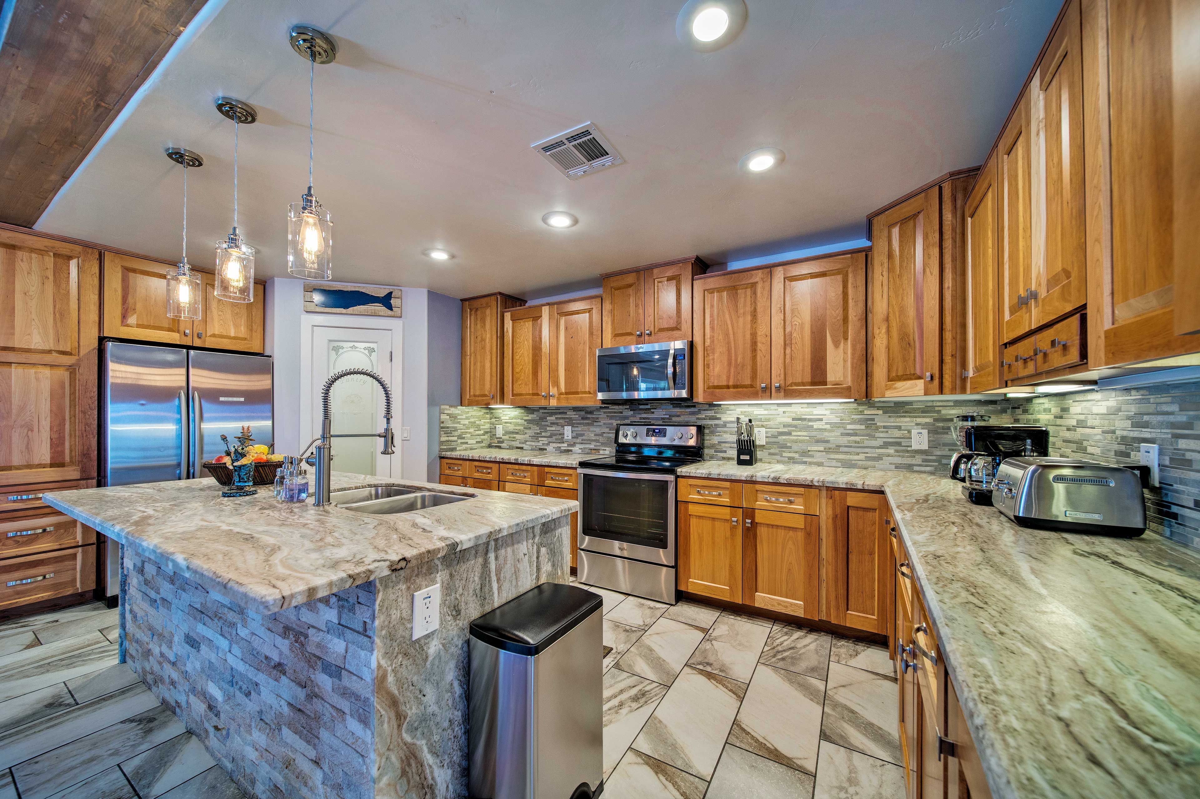 Whip up inspired meals in the gourmet kitchen!
