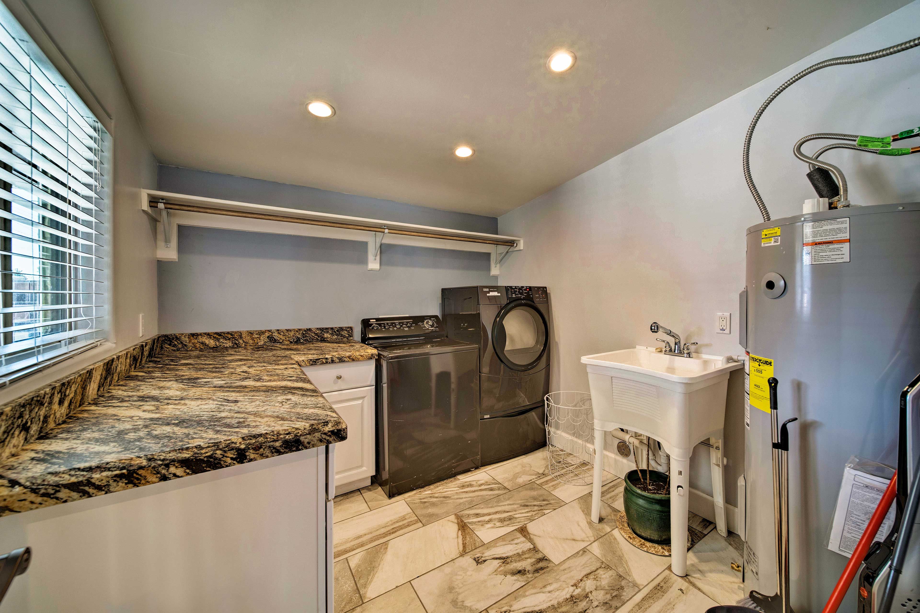 Pack light with the convenience of the laundry room!