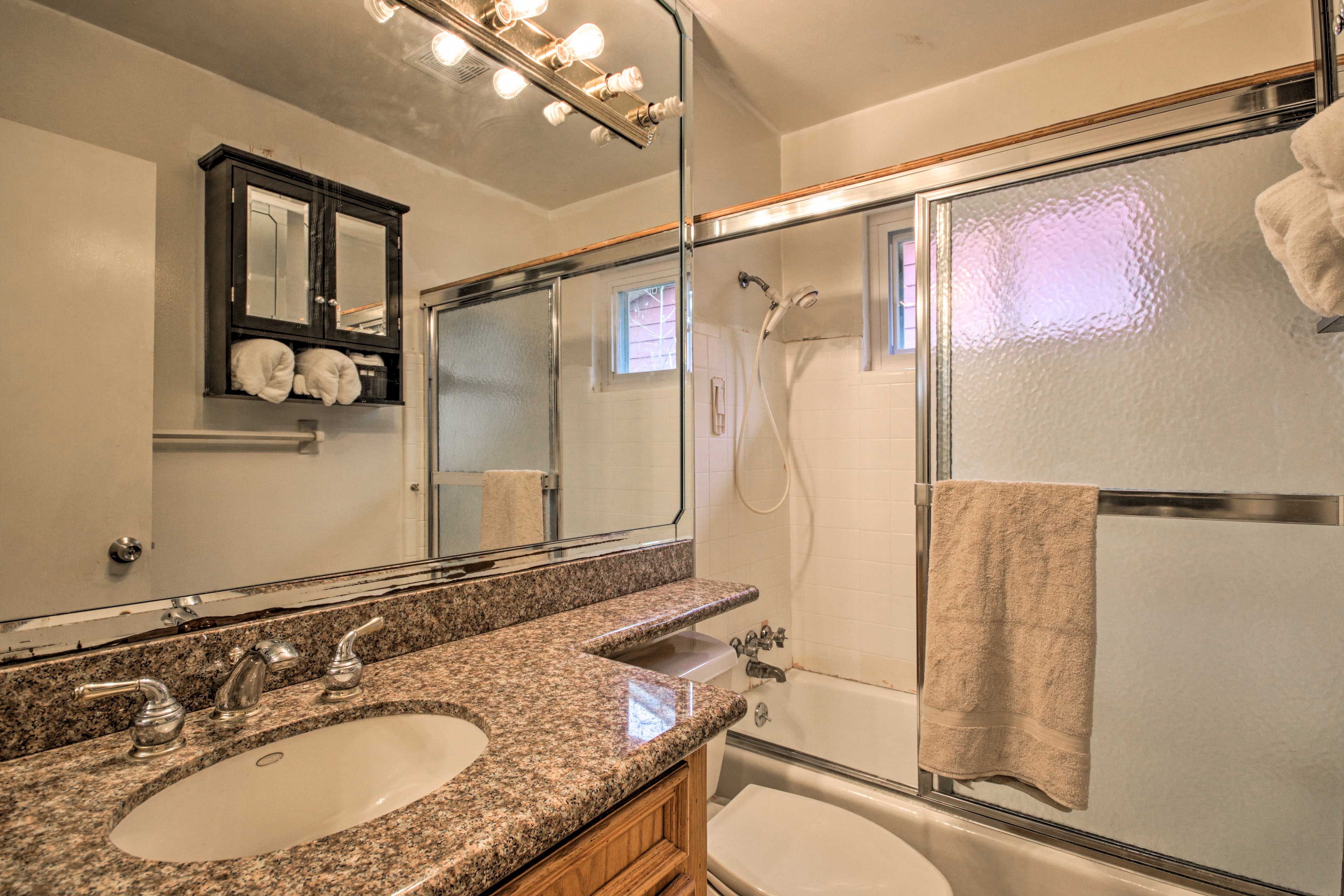 Take a cold shower in the second bathroom.