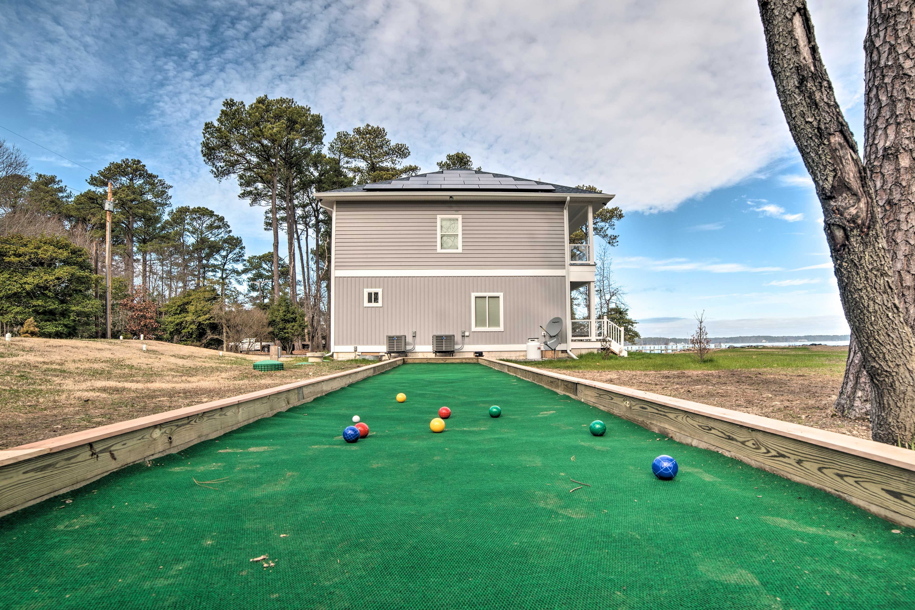 Backyard | Bocce Ball Court | Fire Pit