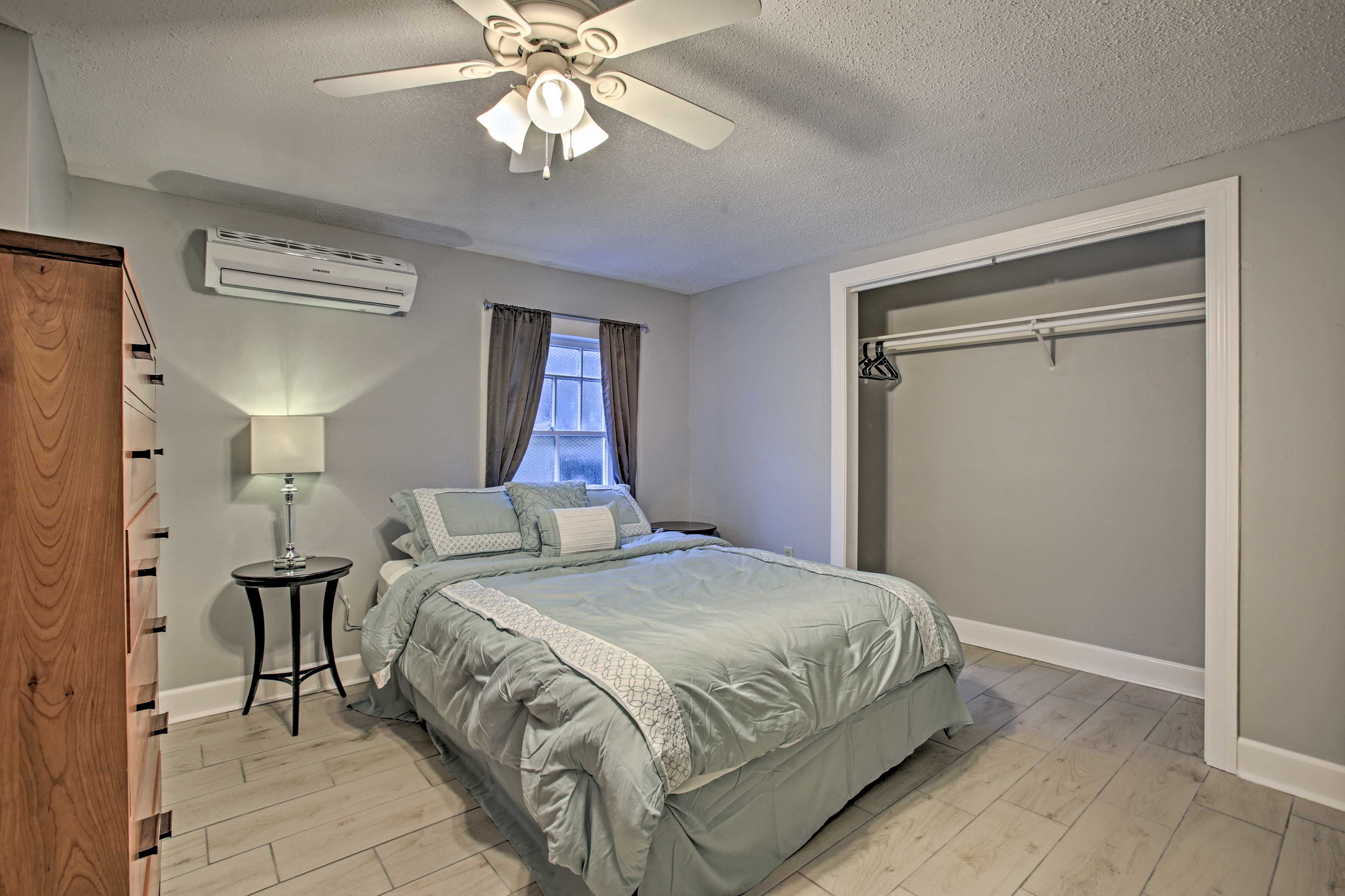 There's ample closet space for your whole wardrobe!