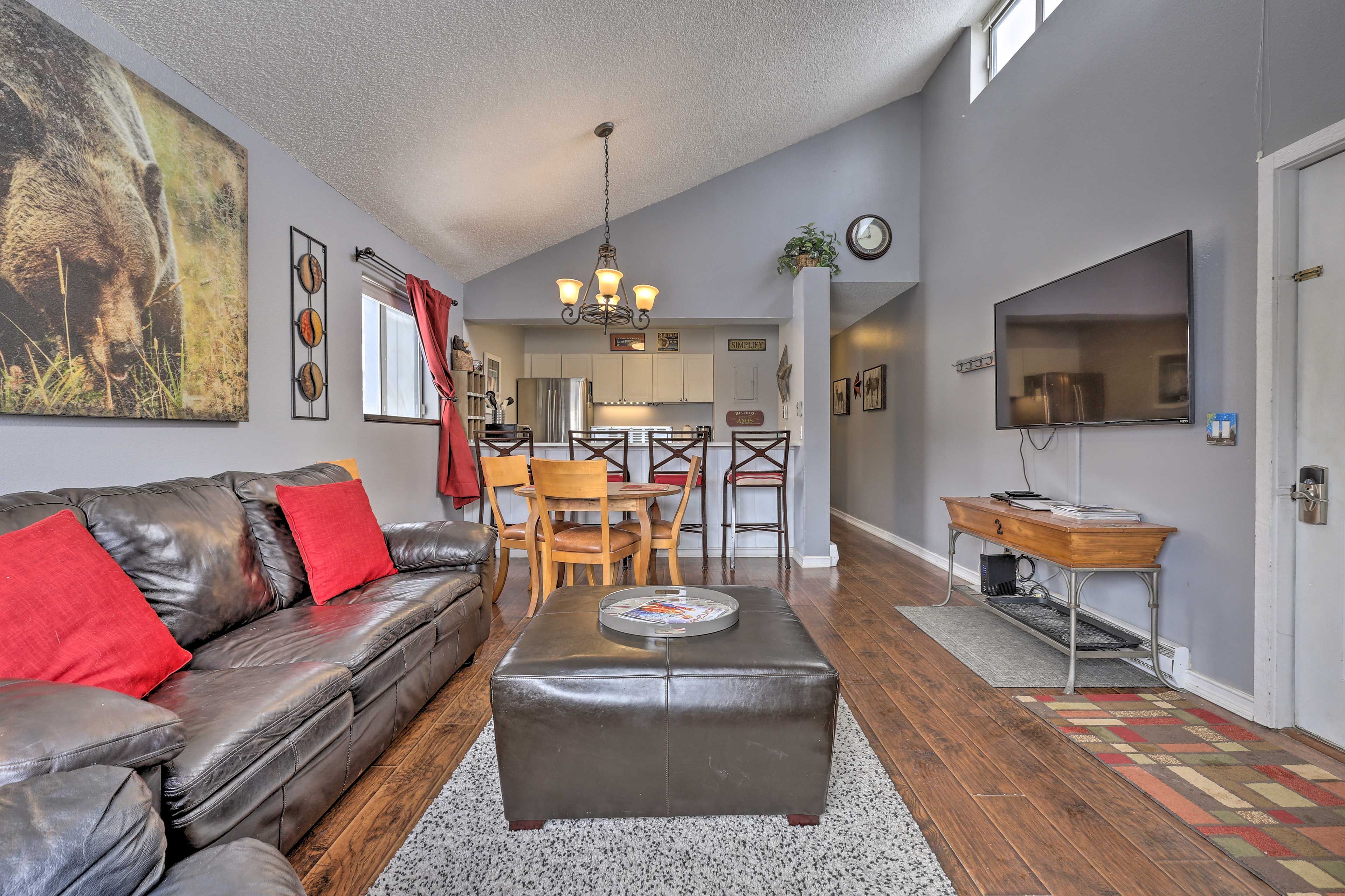 There is plenty of room to lounge around in the open floor plan.