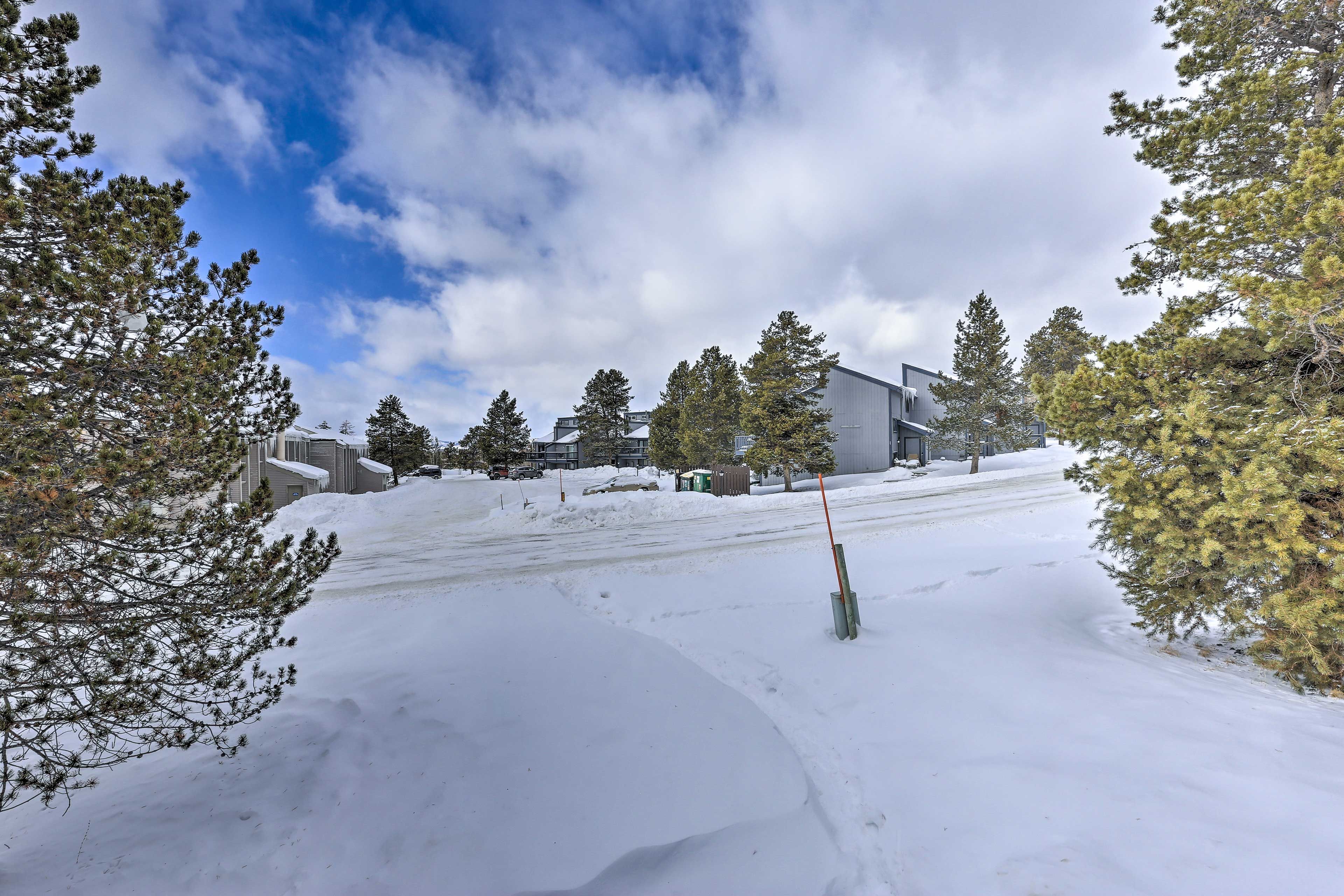 The free shuttle to Winter Park Resort is right outside the condo!